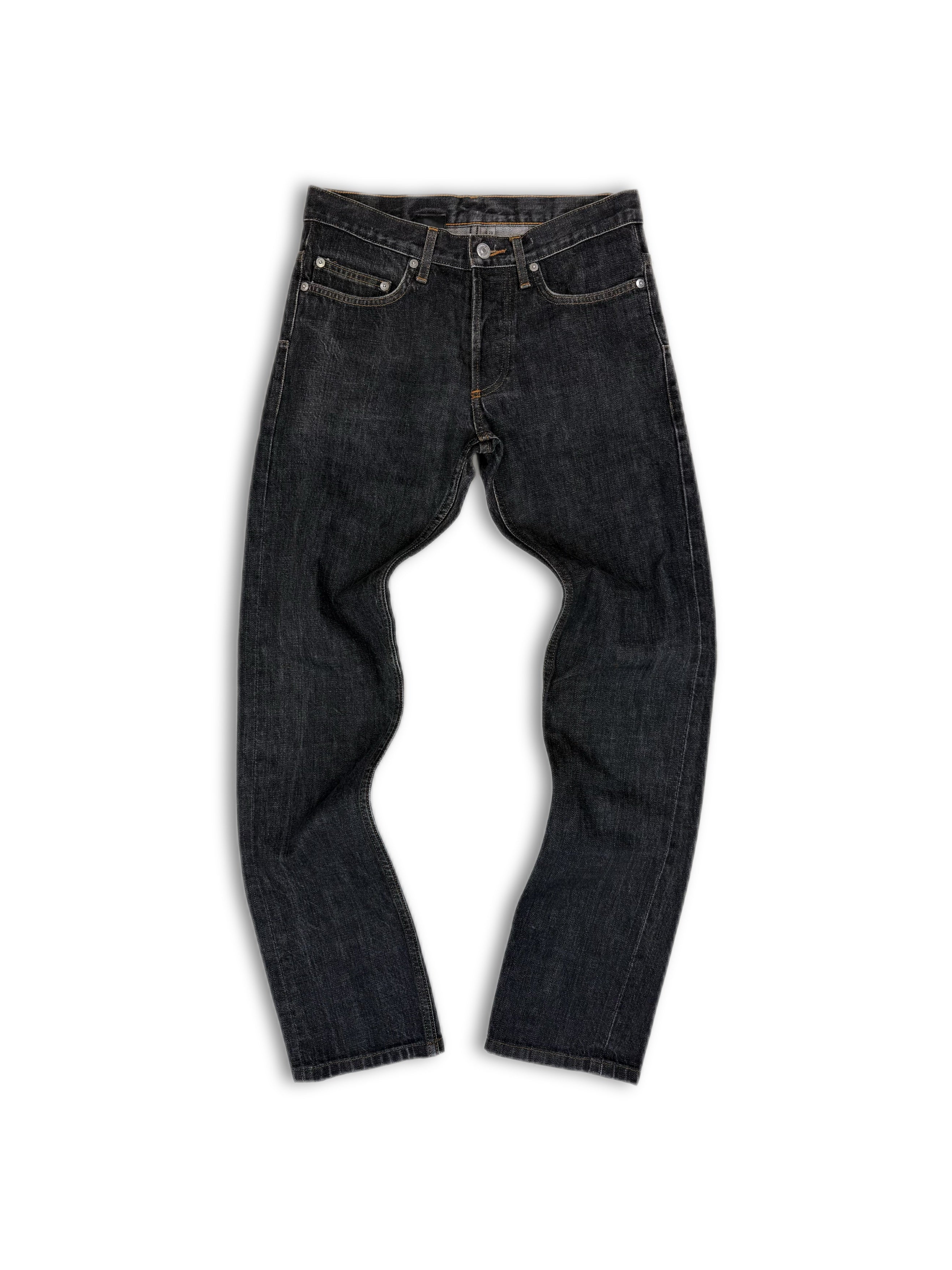 Dior Homme Contrast Stitch Dark Wash Slim Cut Denim