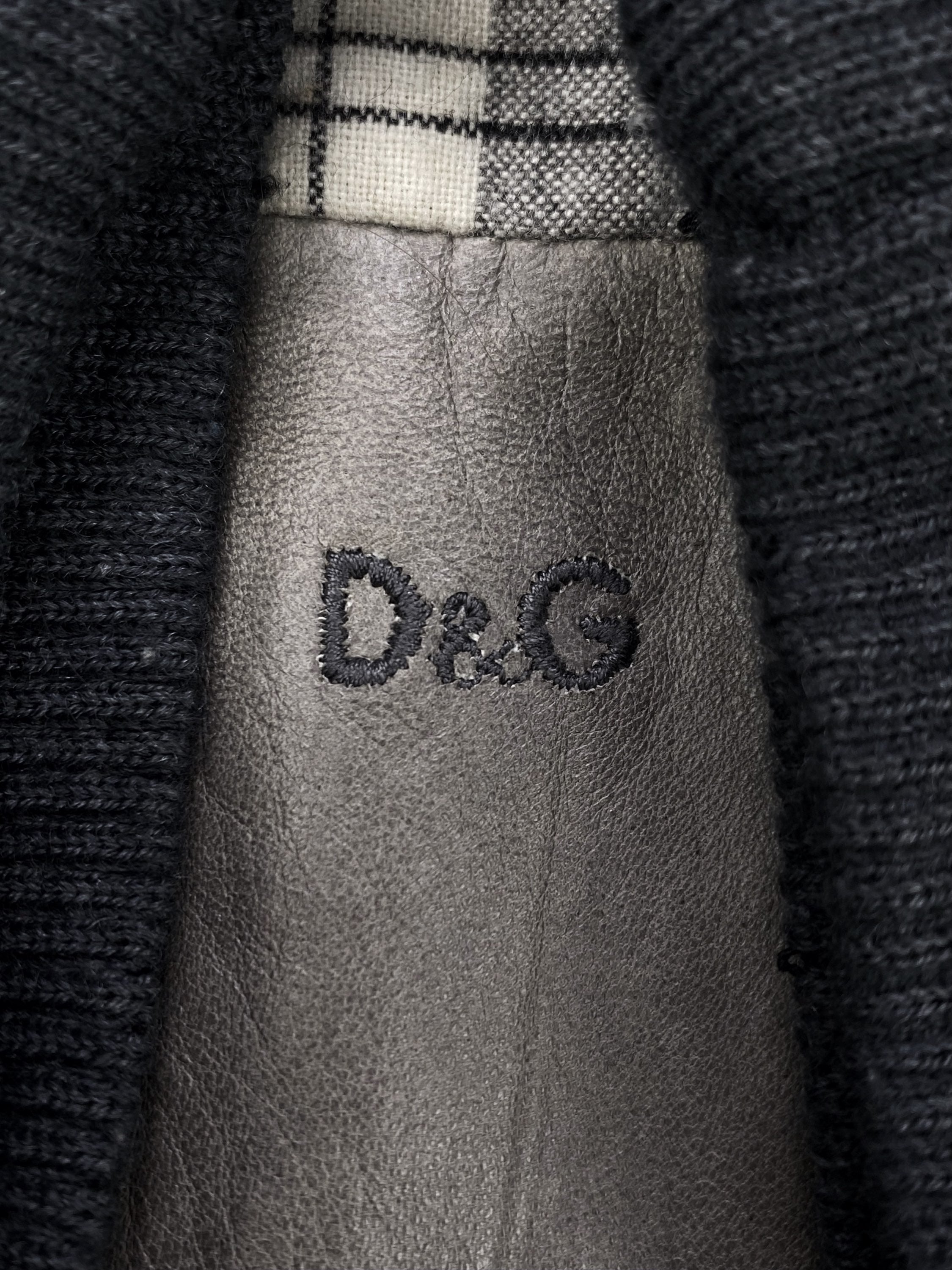 00s Dolce &amp; Gabbana Lambskin Ribbed Leather Jacket