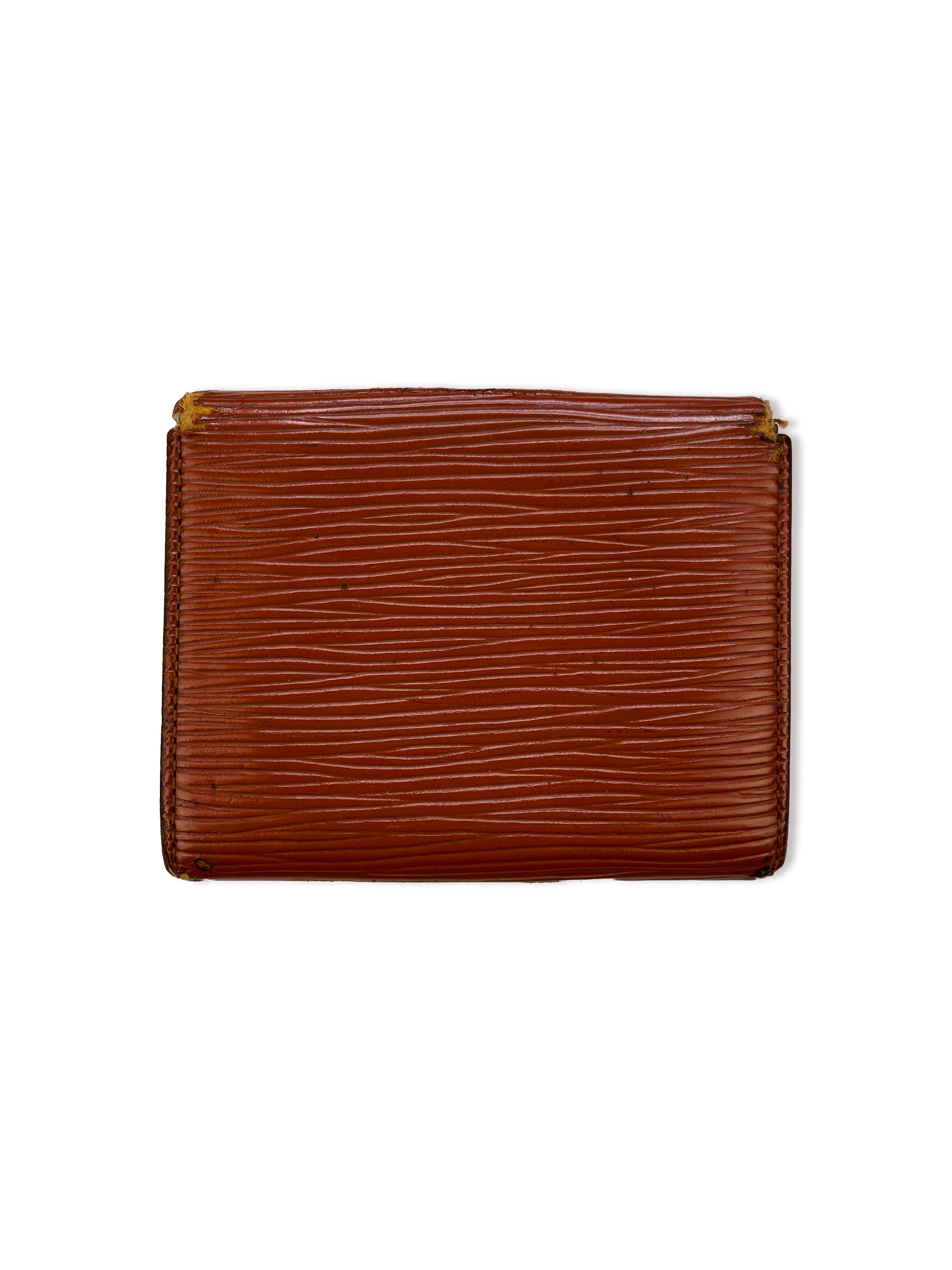 Louis Vuitton Ribbed Papier Burnt Maroon Wallet