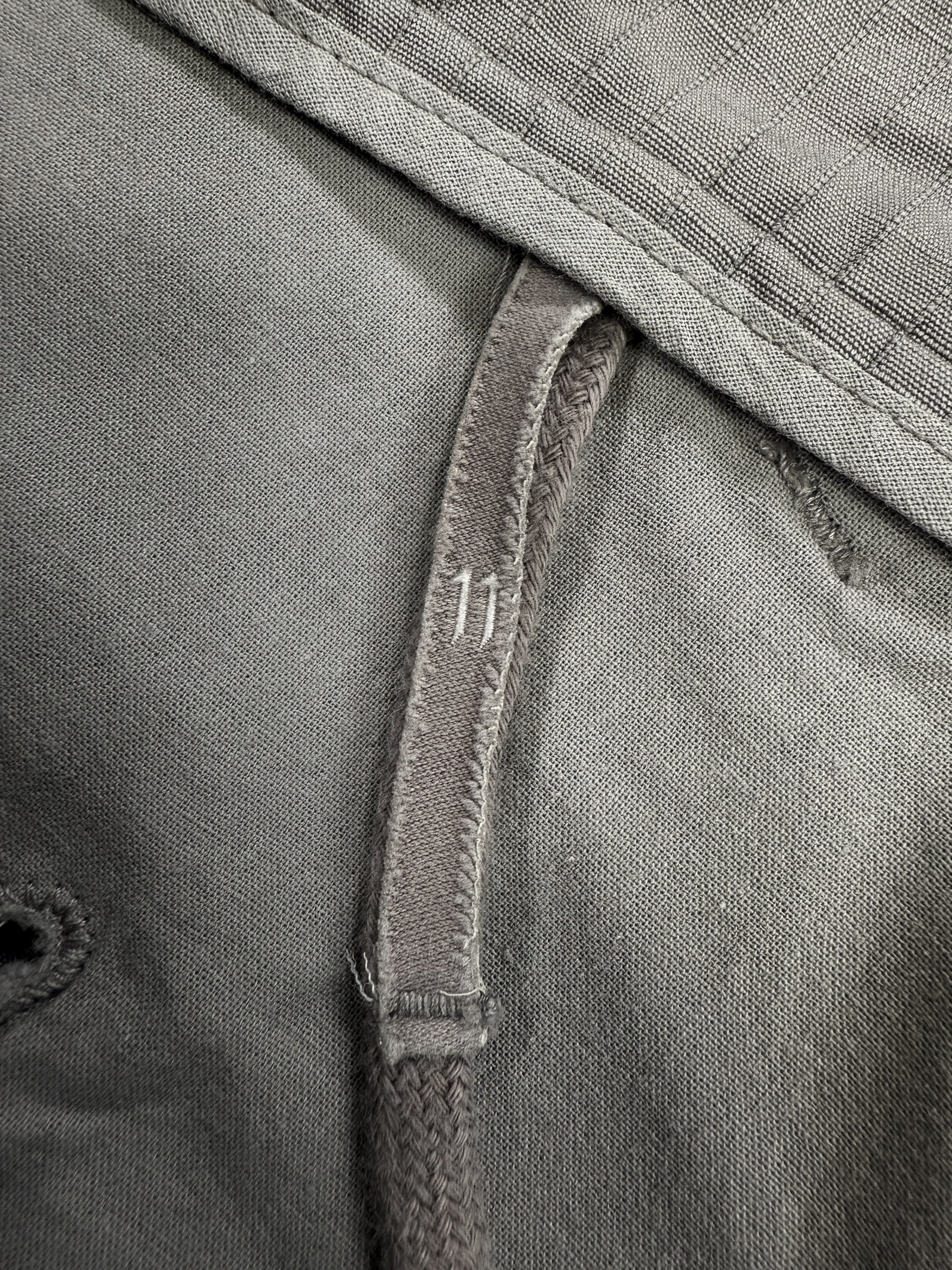 11 by Boris Bidjan Saberi Grey J Cut Grid Weave Pants