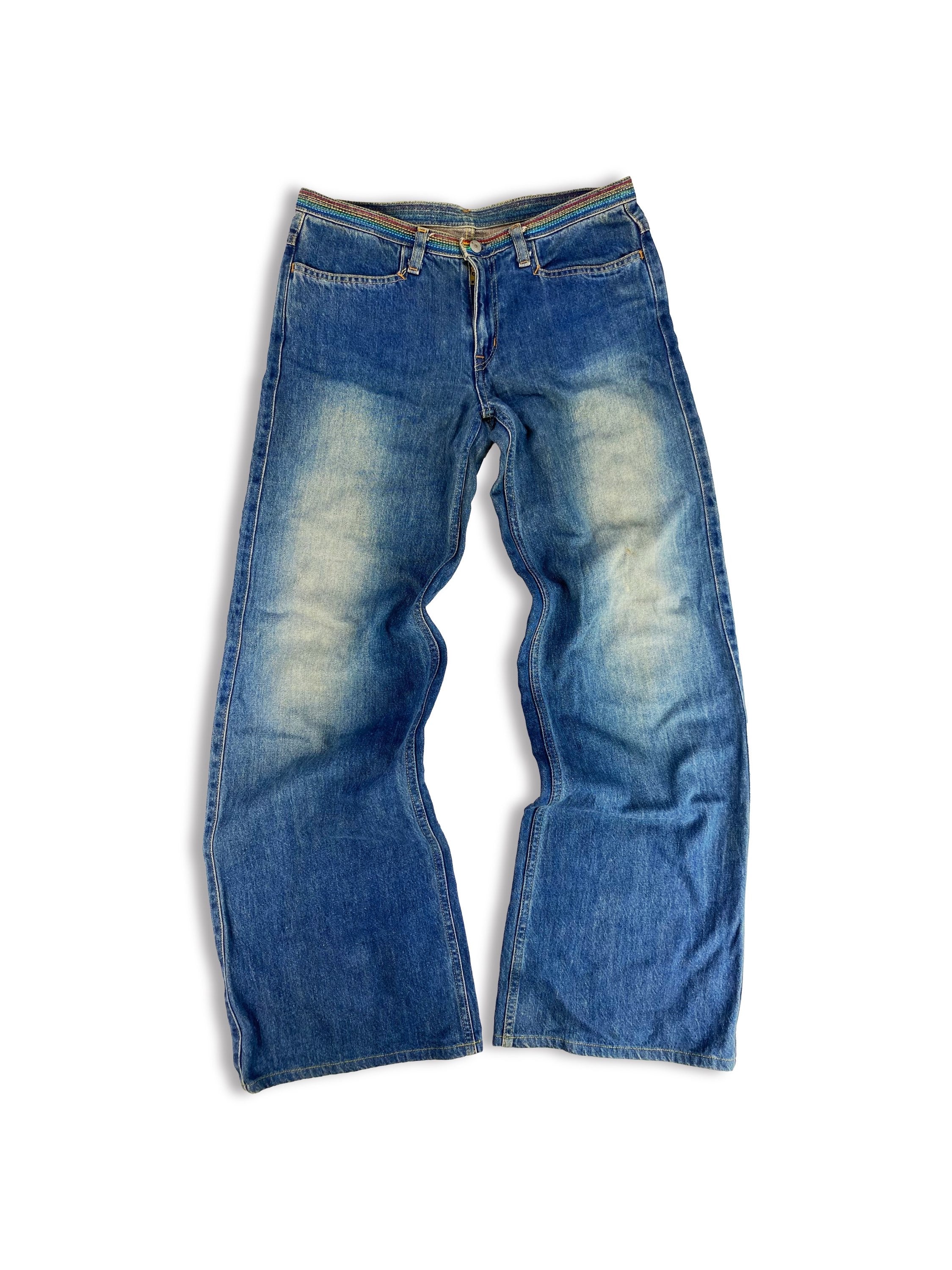 Hysteric Glamour Flared Light Wash Rainbow Denim