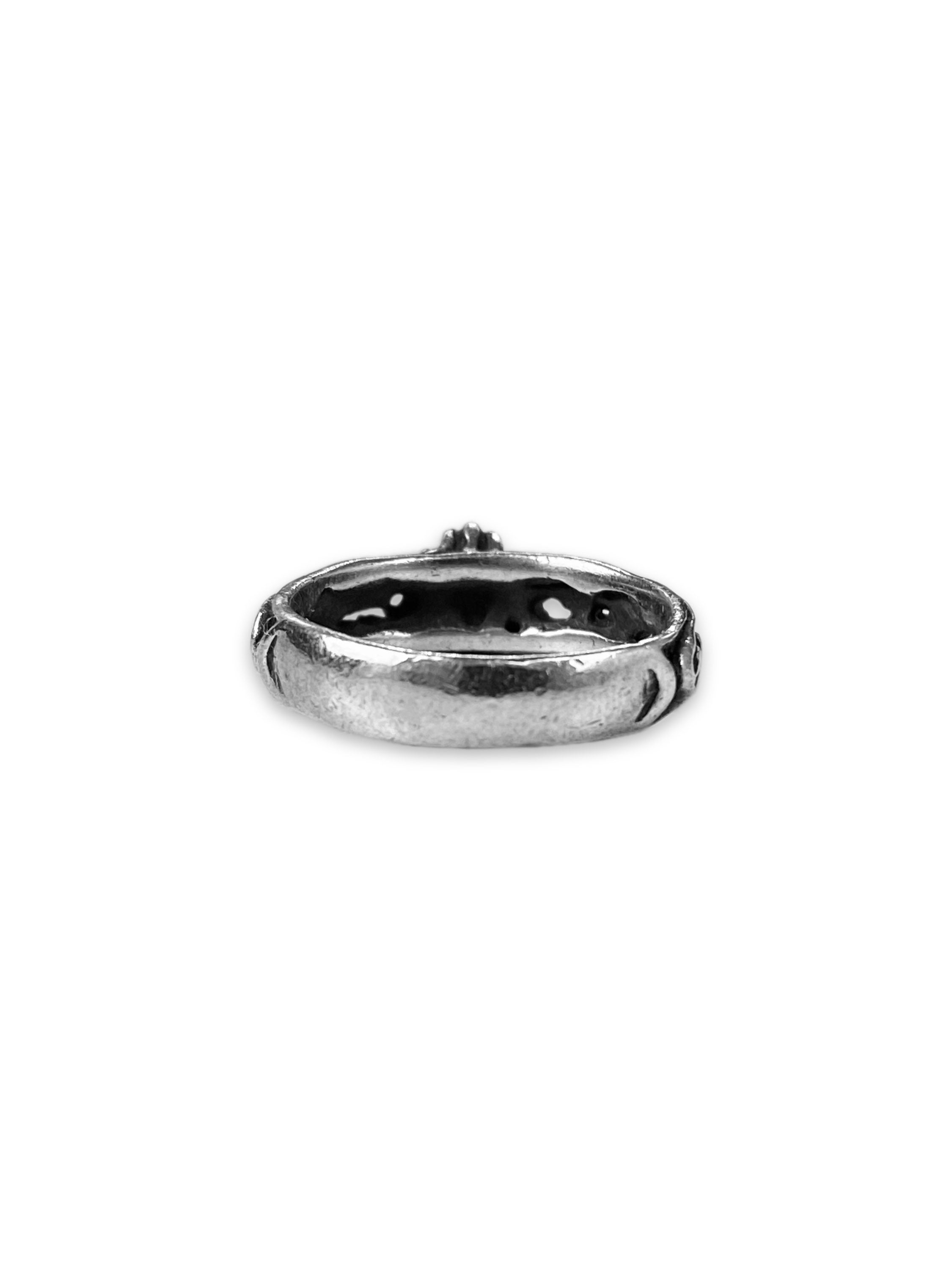 A&G Rock n’ Roll Couture .925 Silver Jewel Cross Ring