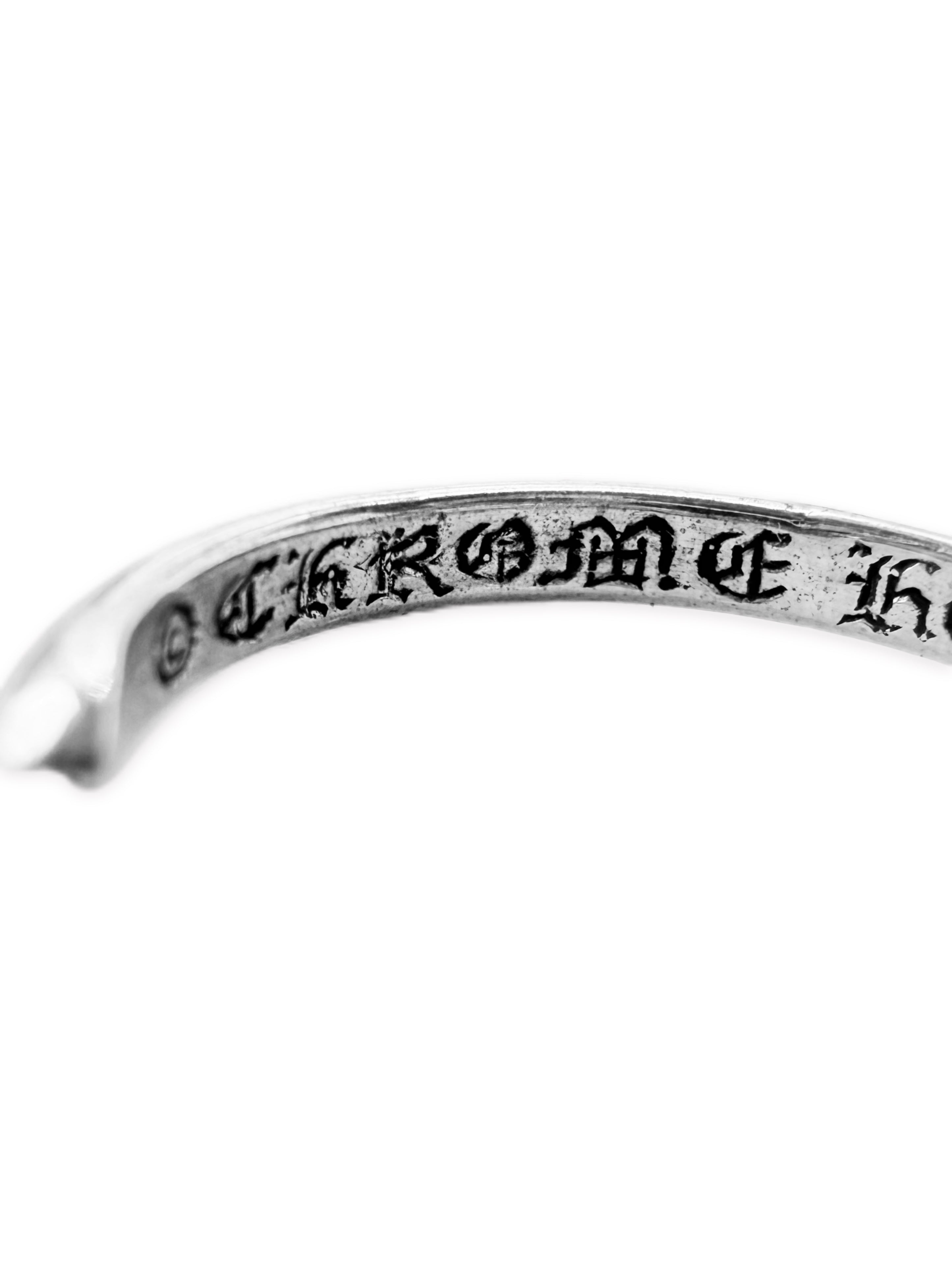 Chrome Hearts ‘Cross’ Drop .925 Silver Hoop Earring