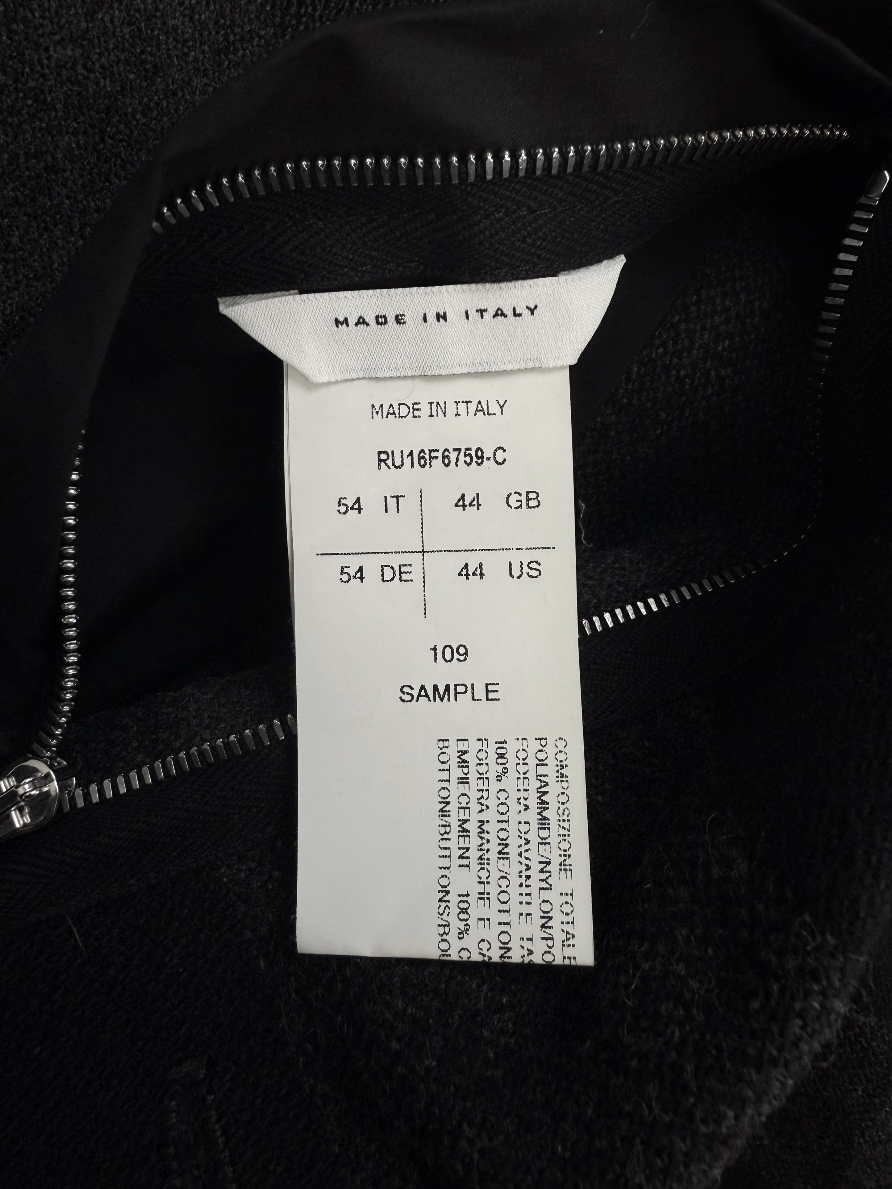 AW16 Rick Owens SAMPLE Gingham Checkered Double Breasted Jacket