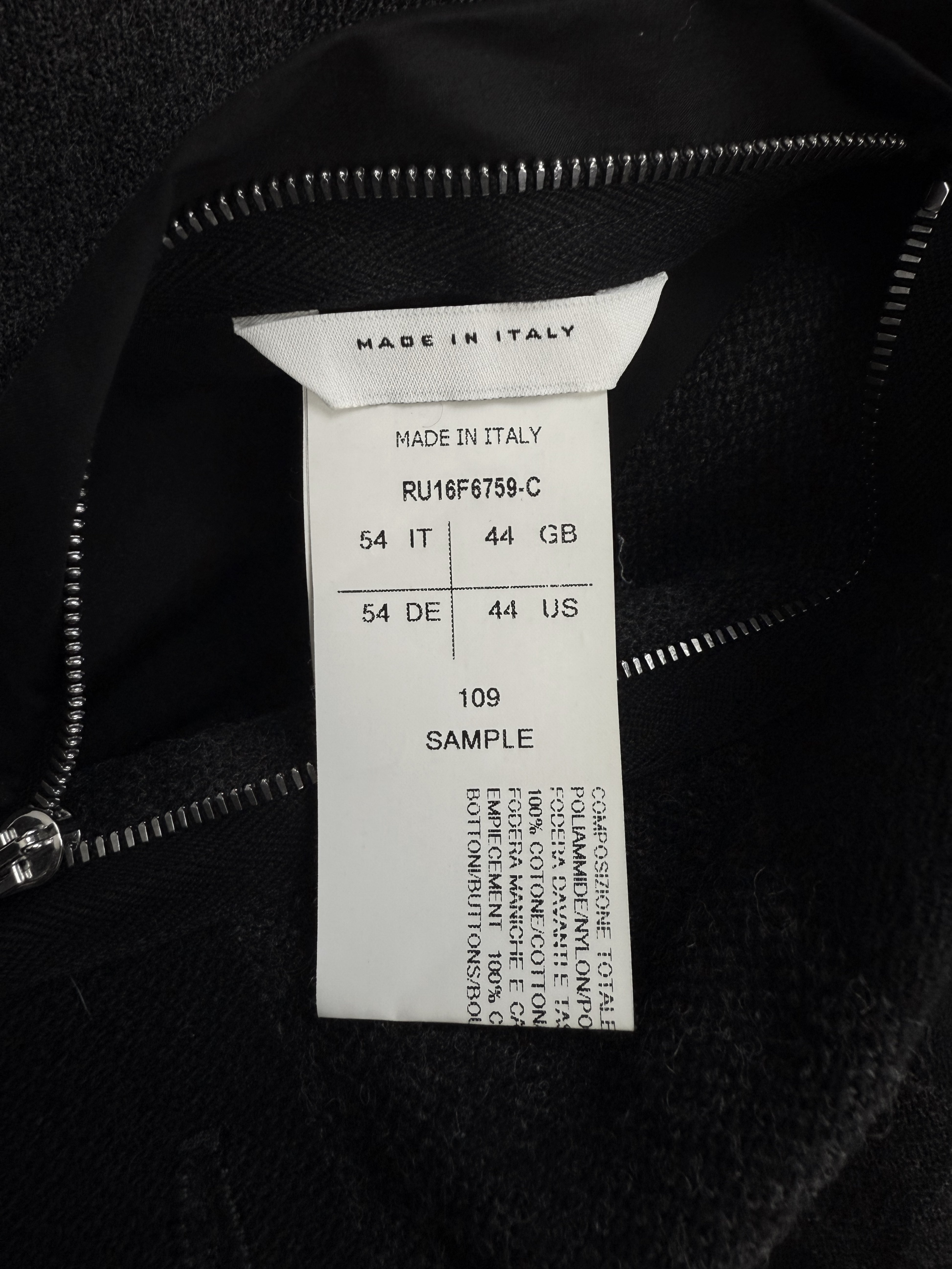 AW16 Rick Owens SAMPLE Gingham Checkered Double Breasted Jacket
