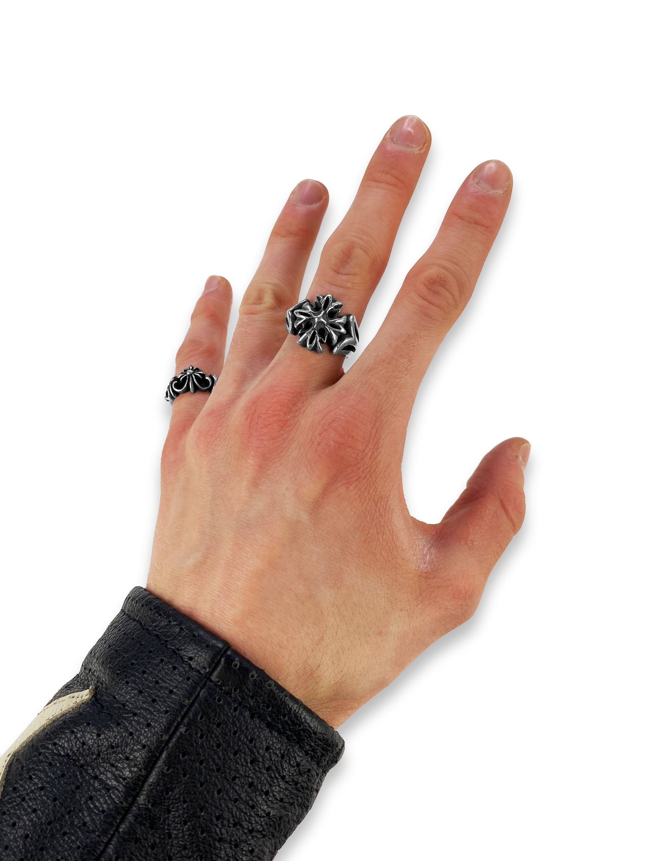 90s A&G Rock ‘n Roll Couture ‘Le Fleur’ .925 Silver Ring