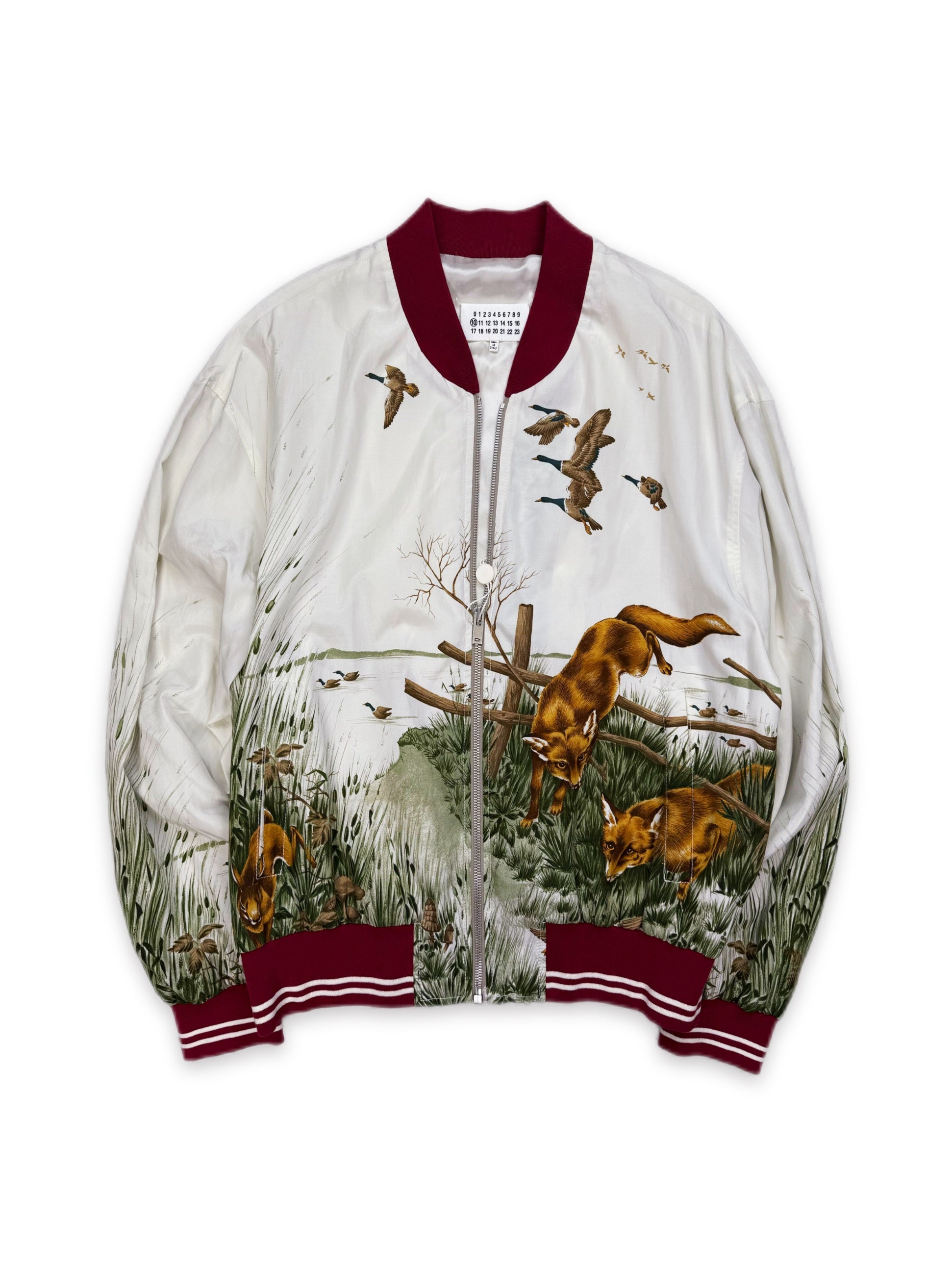 AW17 Maison Margiela ‘Fox’ Scene Silk Bomber Jacket