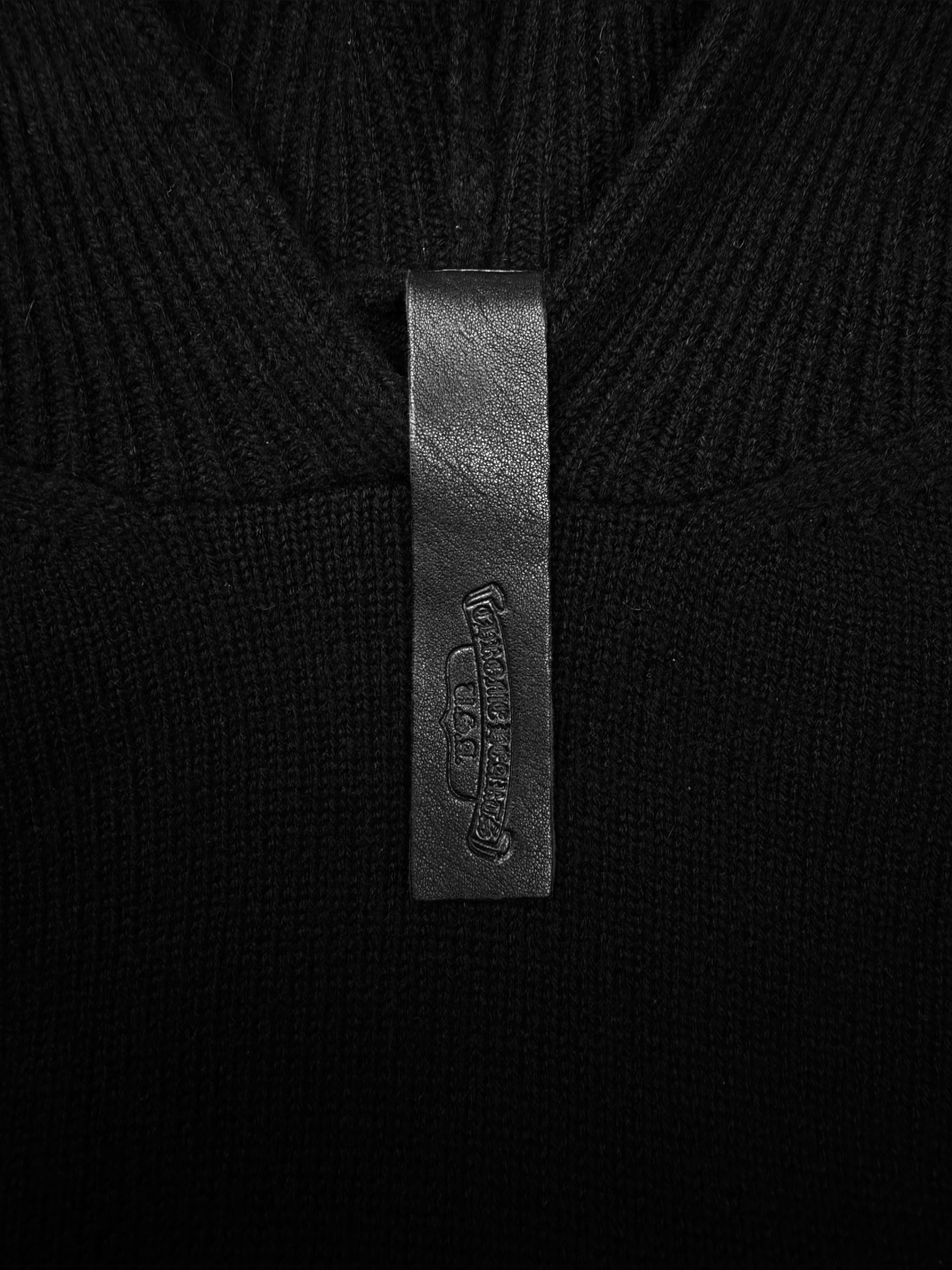 Chrome Hearts Cashmere 9 Cross Patch Knitted Cloak Hood Hoodie
