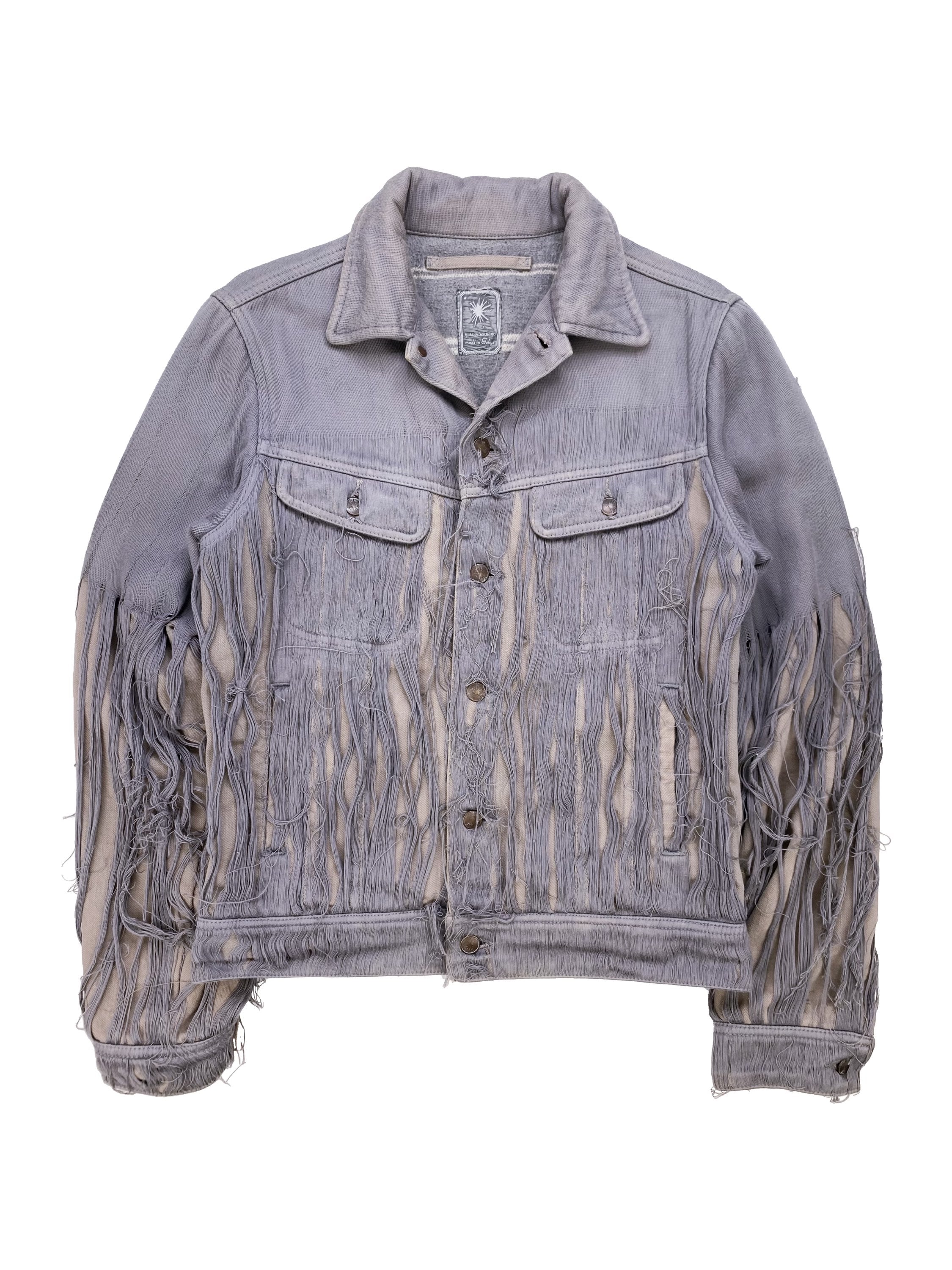 AW07 Mihara Yasuhiro ‘Mummy’ Distressed Lilac Denim Jacket
