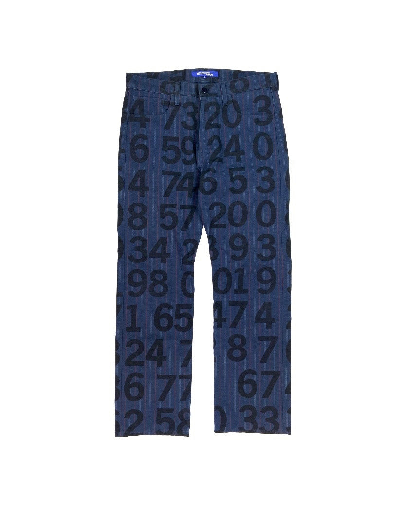 SS03 Junya Watanabe Man “Numbers” Monogram Trousers