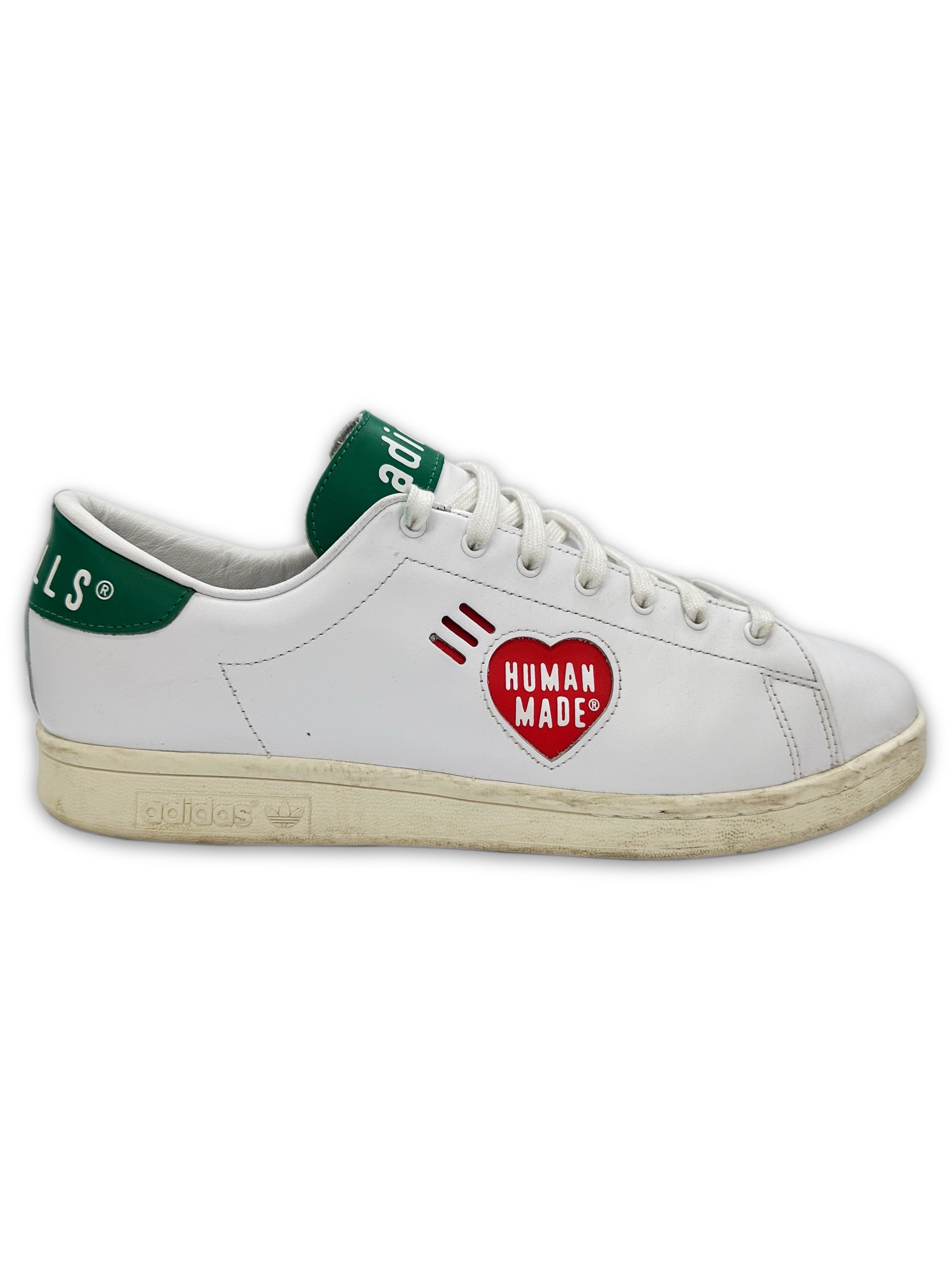 Human Made x Adidas White Leather ‘Heart’ Motif Sneakers