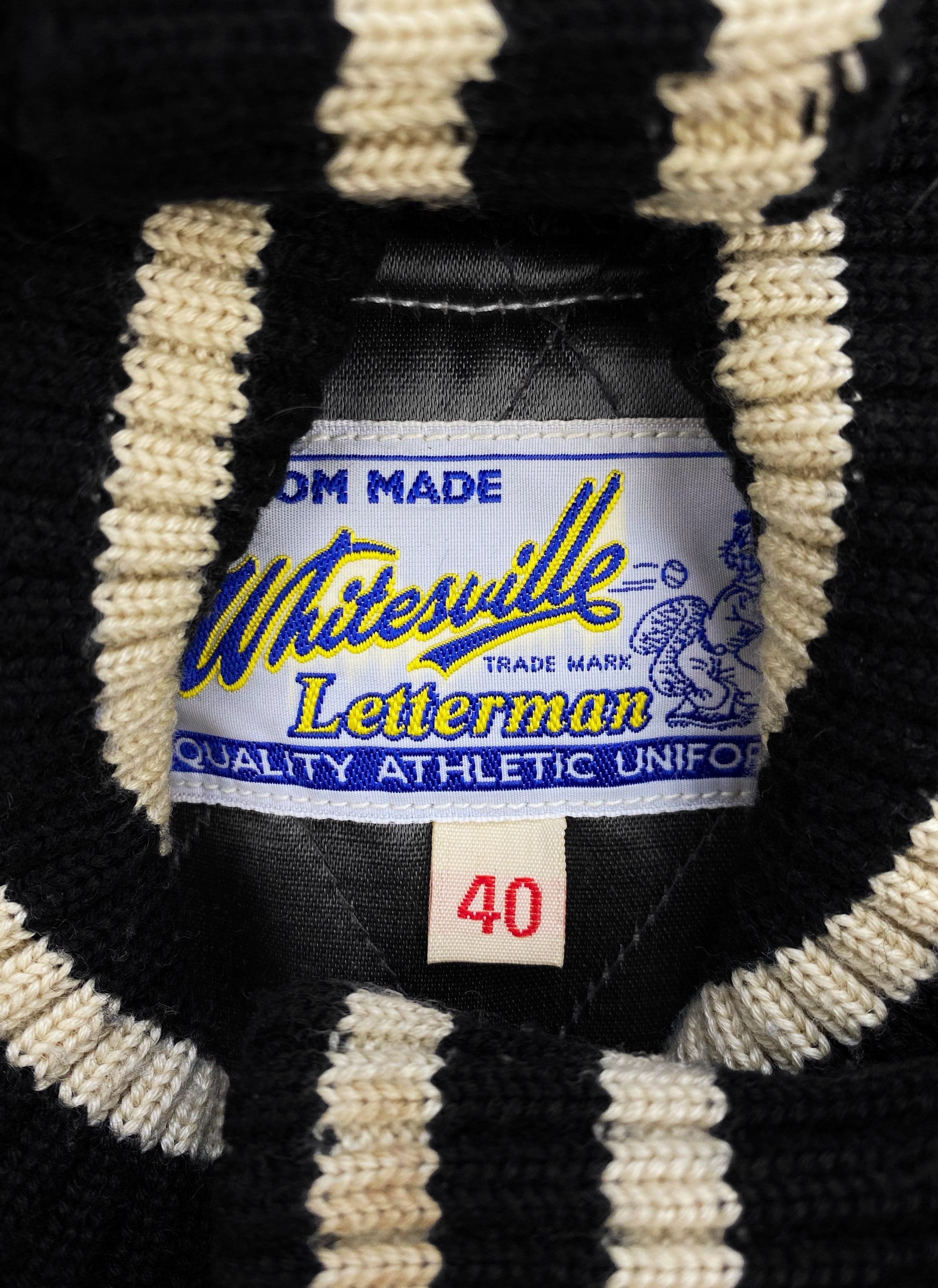2000s Whitesville ‘Night Rider’ Leather Chenille Patched Varsity Jacket