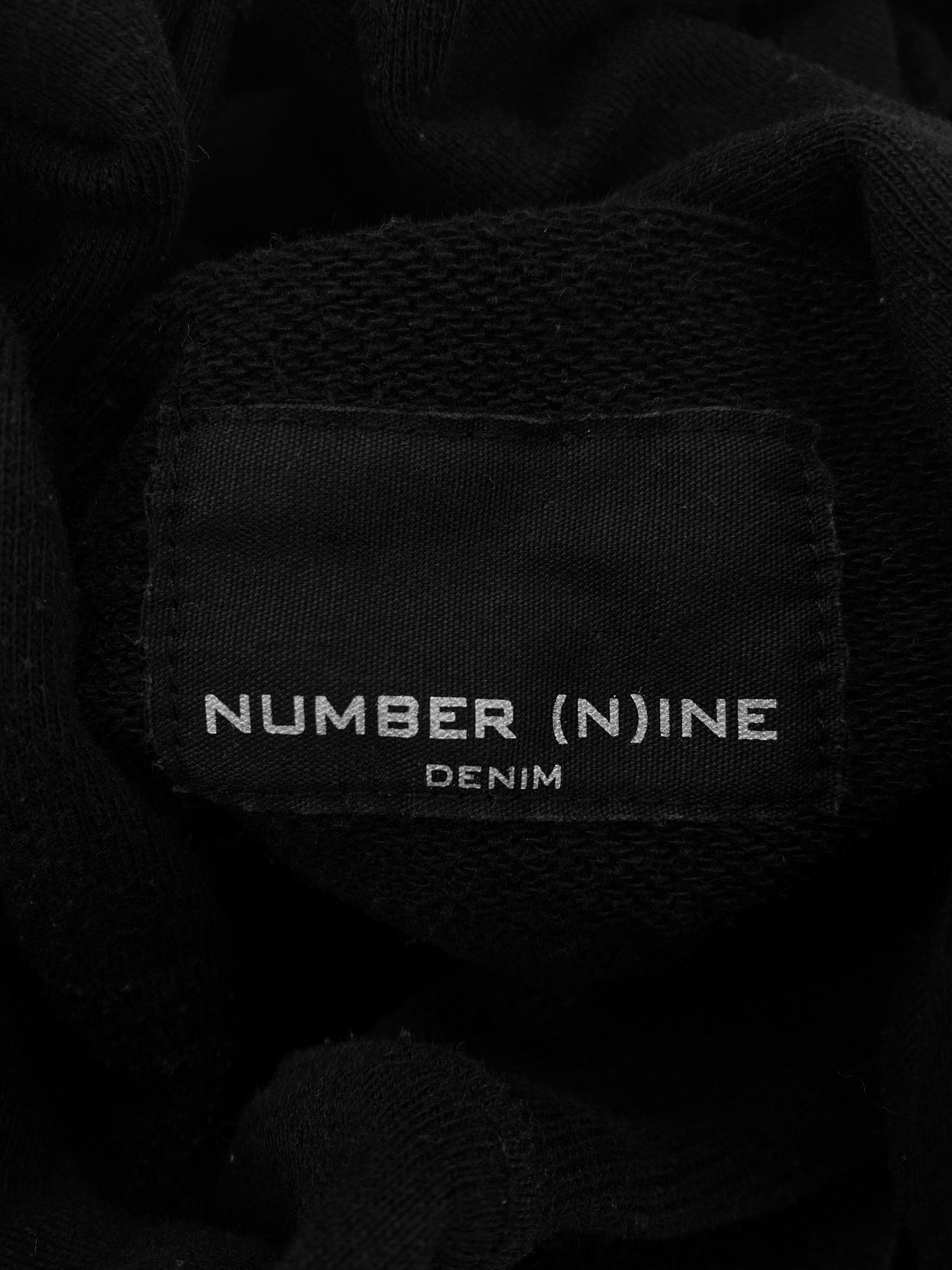 Number (N)ine Scattered Monogram Black Logo Hoodie