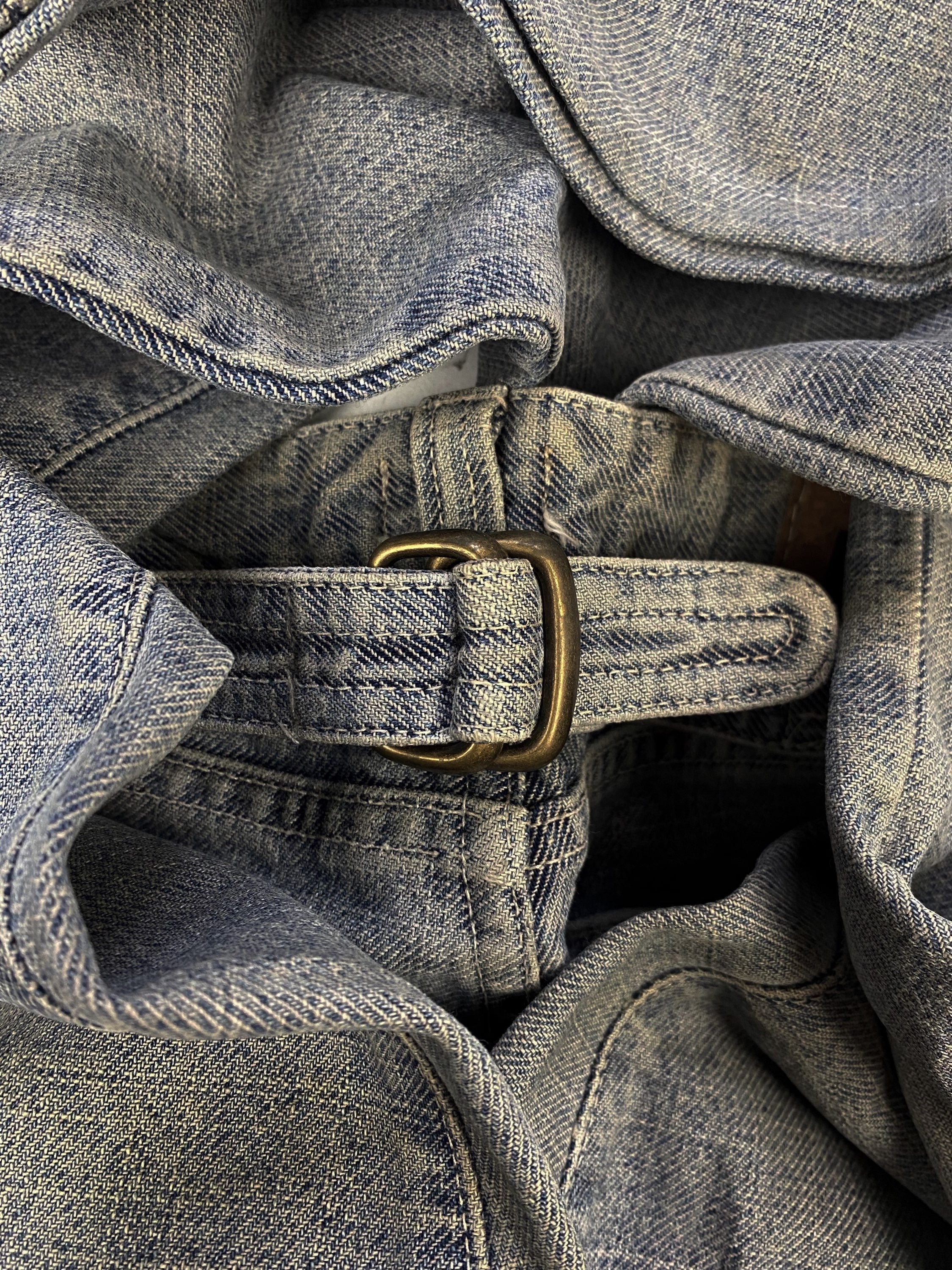 00s Dolce & Gabbana Light Wash Back Cinch Denim