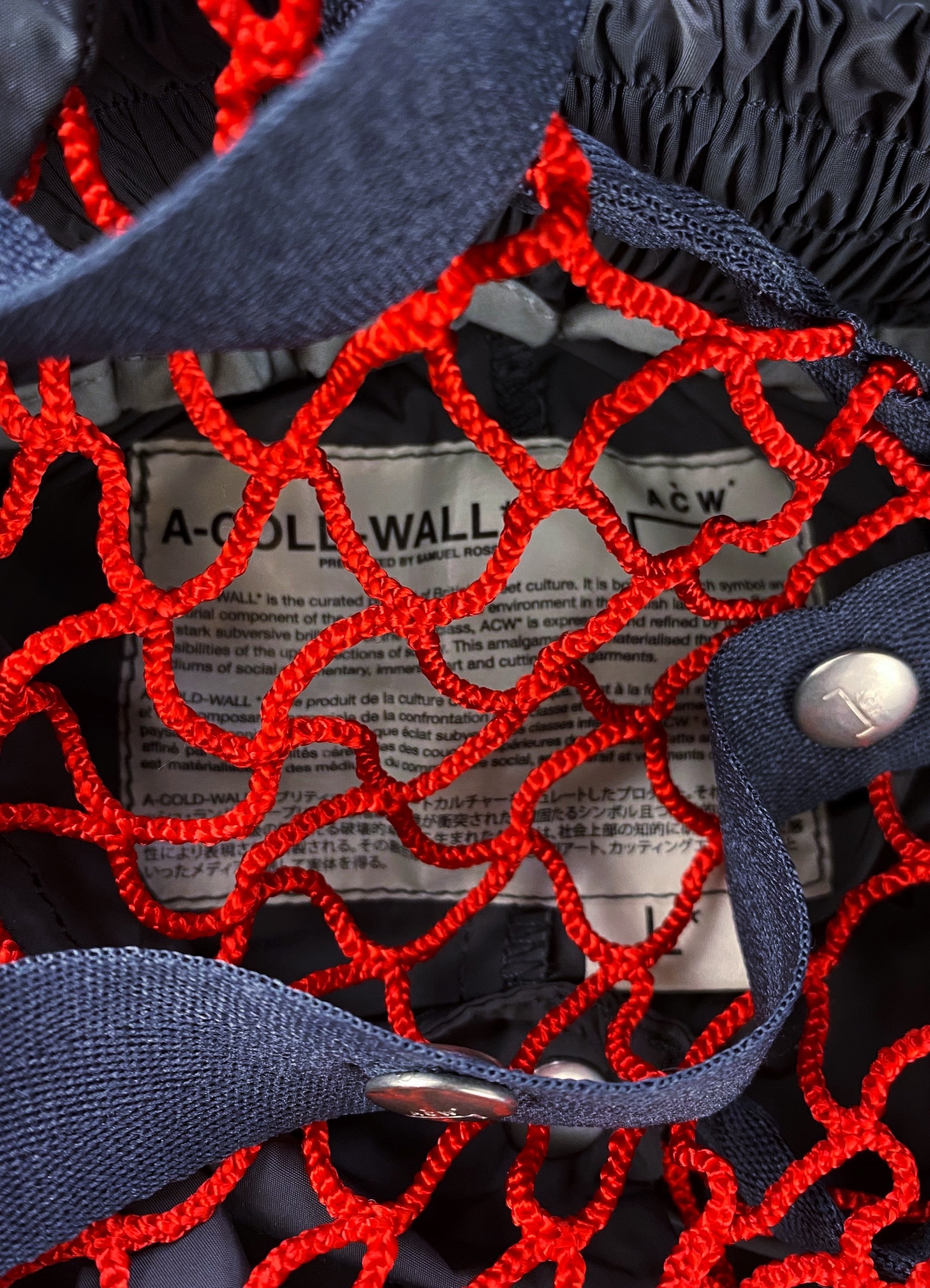 SS19 A Cold Wall Mesh Multi Pocket Nylon Cargo Pants