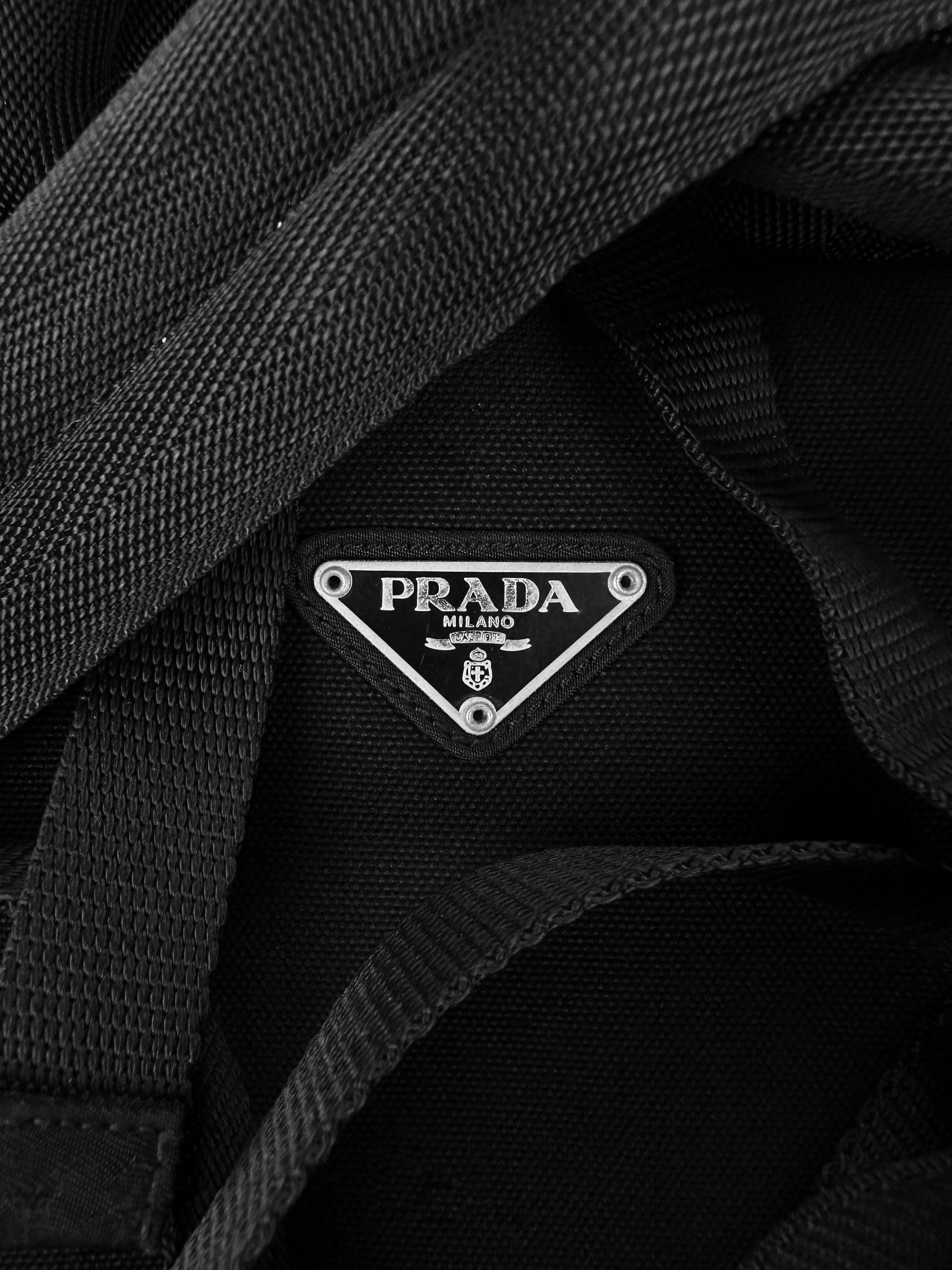 Prada Blood Red Laced Nylon Backpack