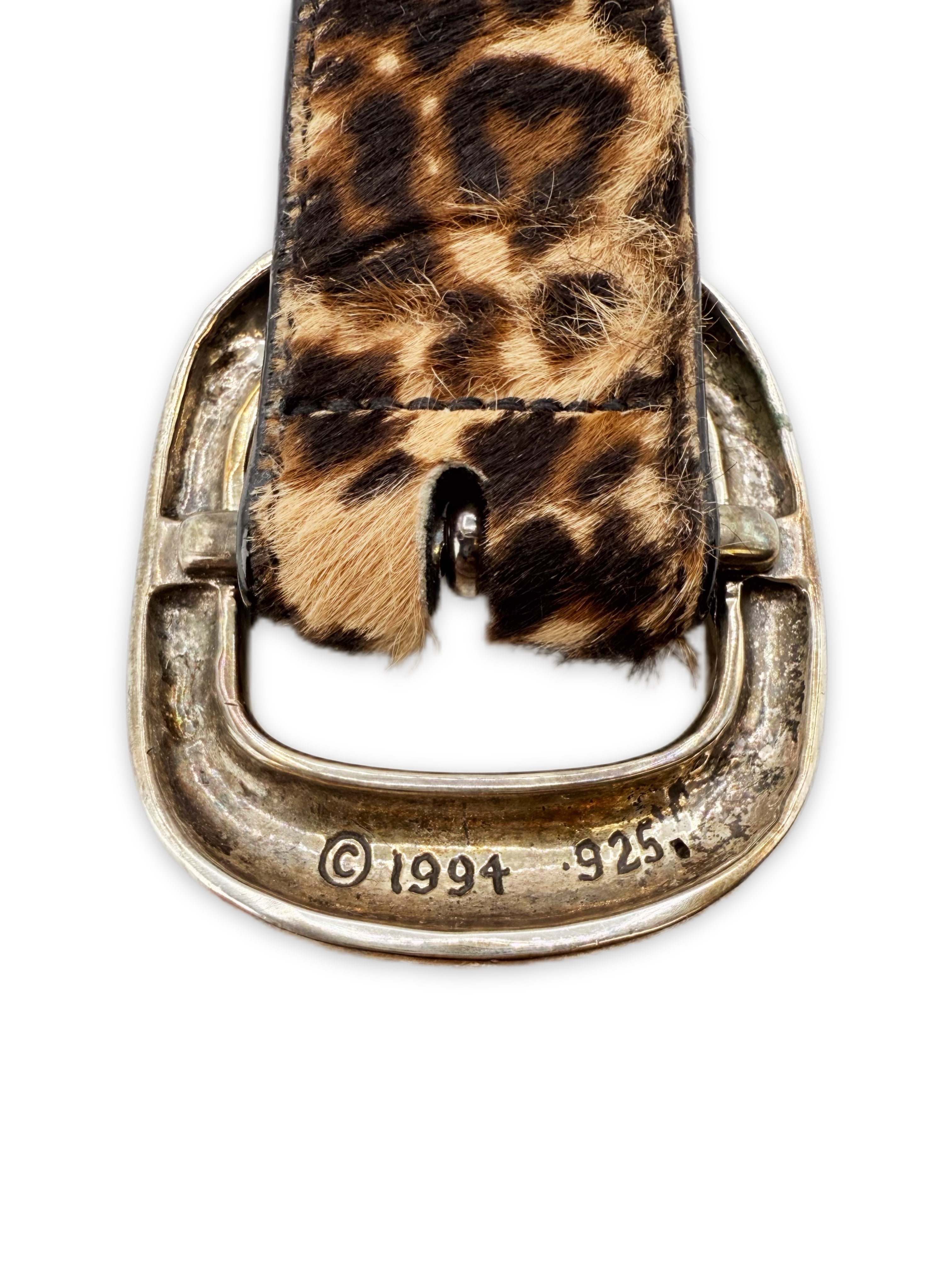 Chrome Hearts Leopard Gunslinger Pony Hair Gunslinger Belt