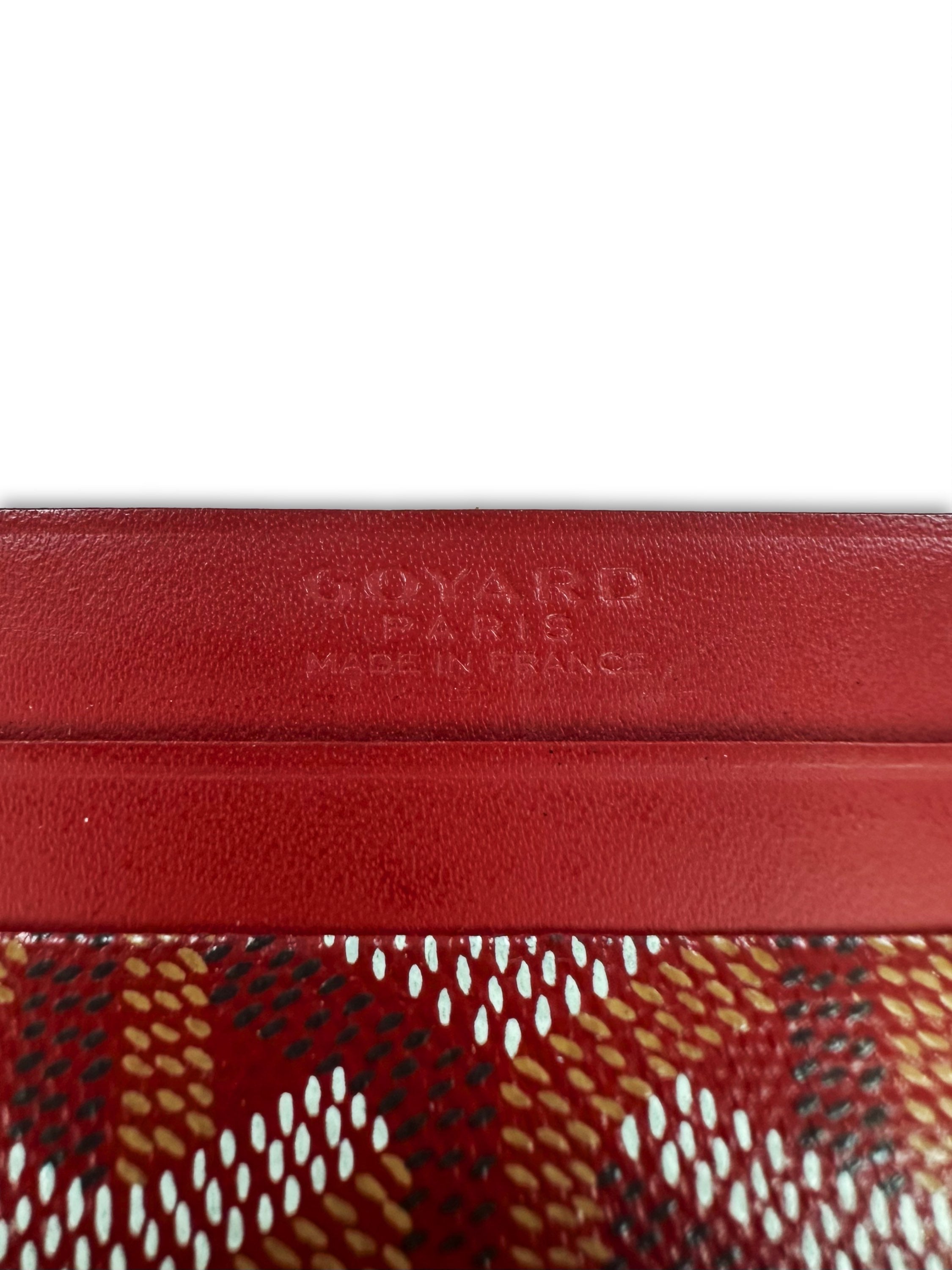 Goyard Red Monogram Leather Cardholder