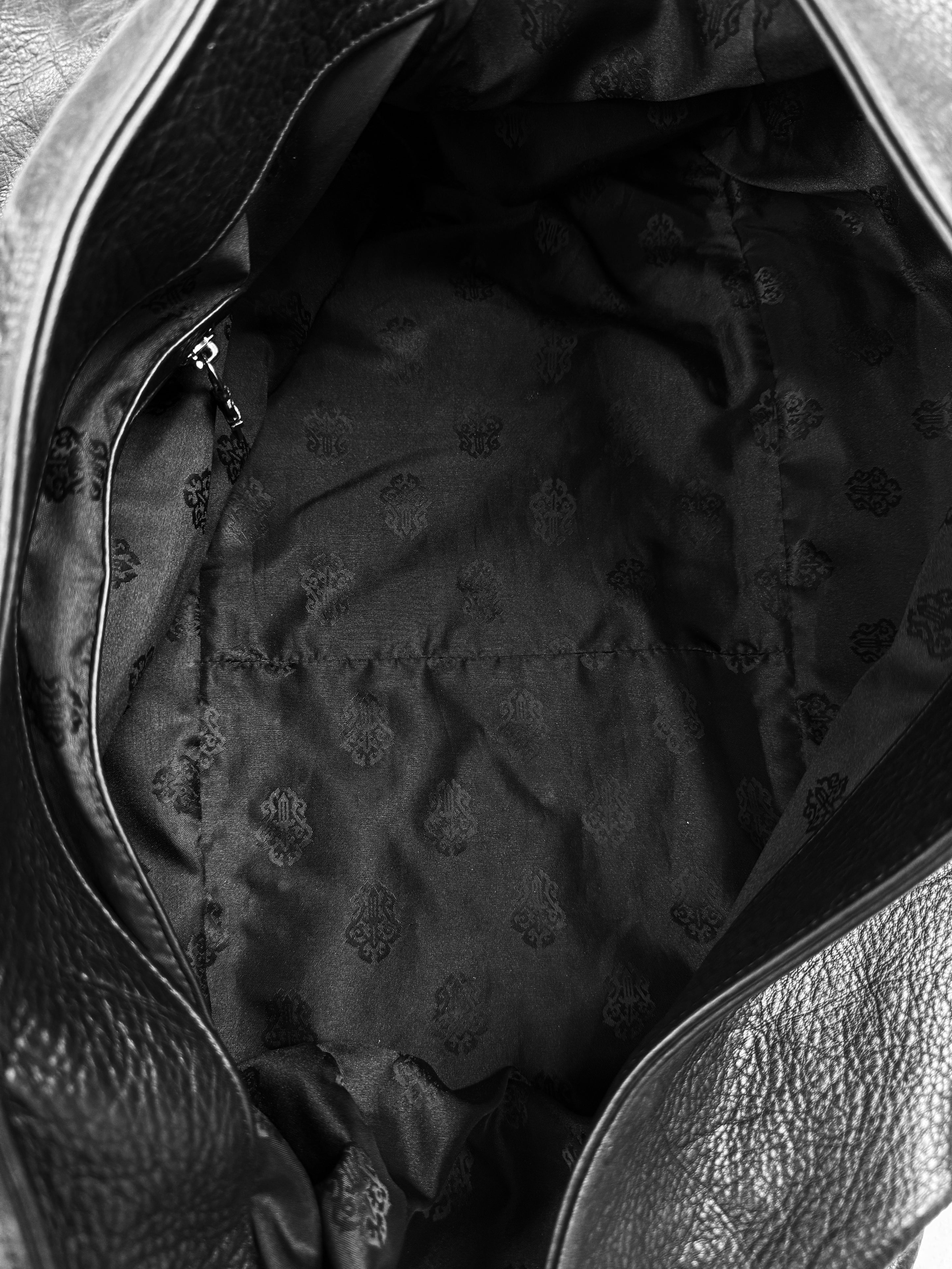 2004 Chrome Hearts Triple Celtic Roller XL Black Leather Messenger Bag