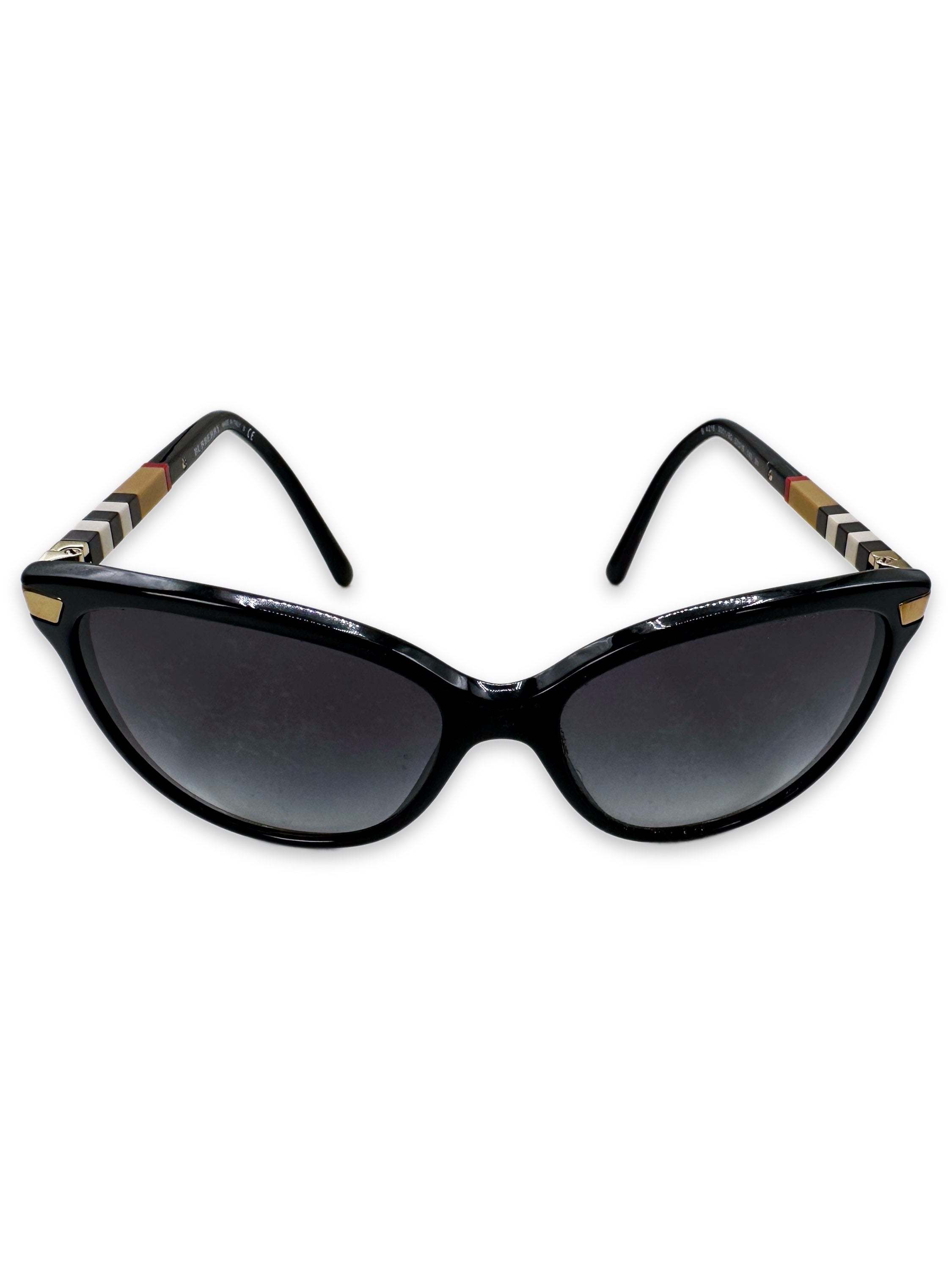 Burberry Novacheck Gradient Tint Rounded Sunglasses