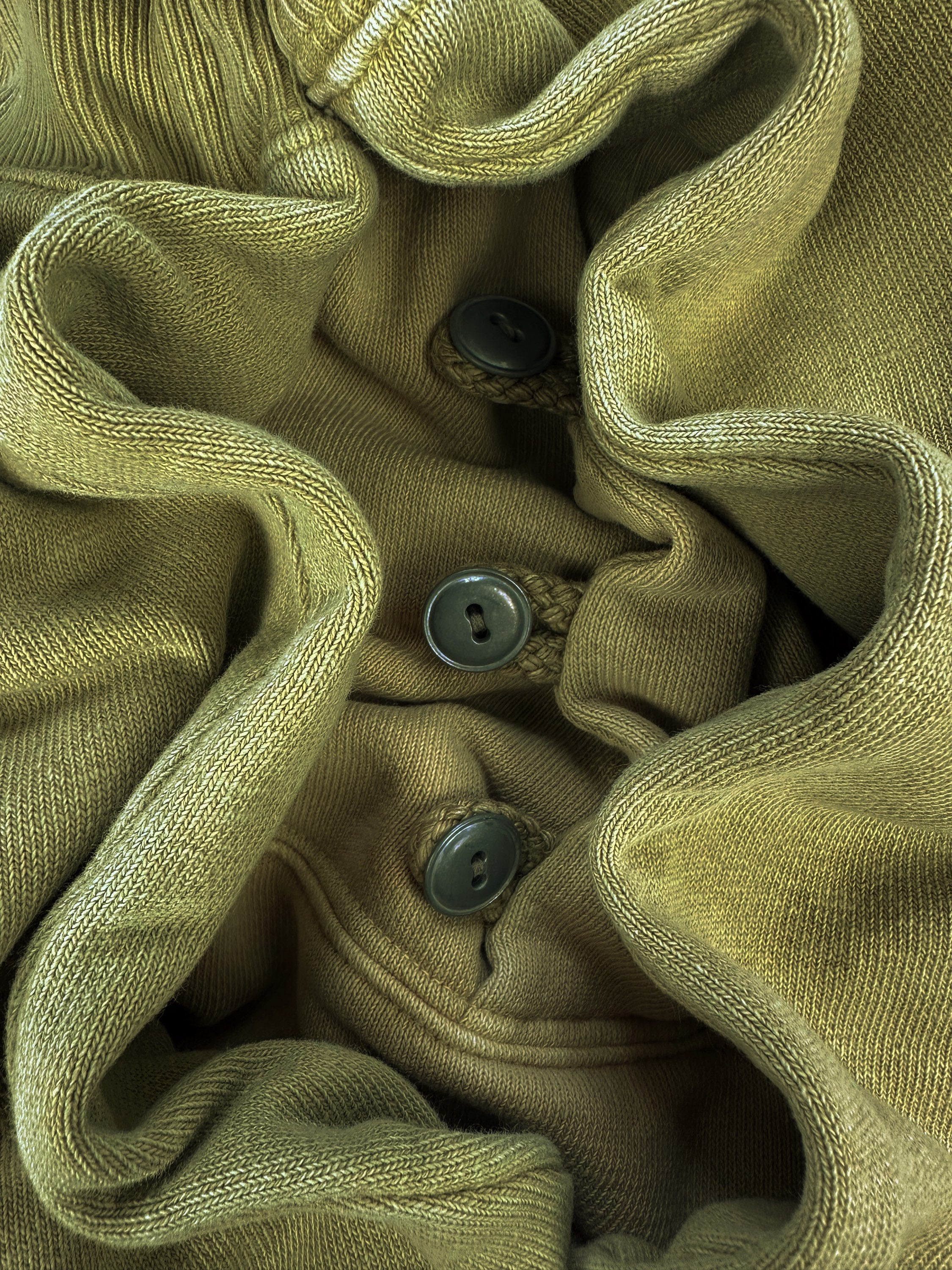 Kapital Pistachio Sun Faded Triple Button Raglan Hoodie