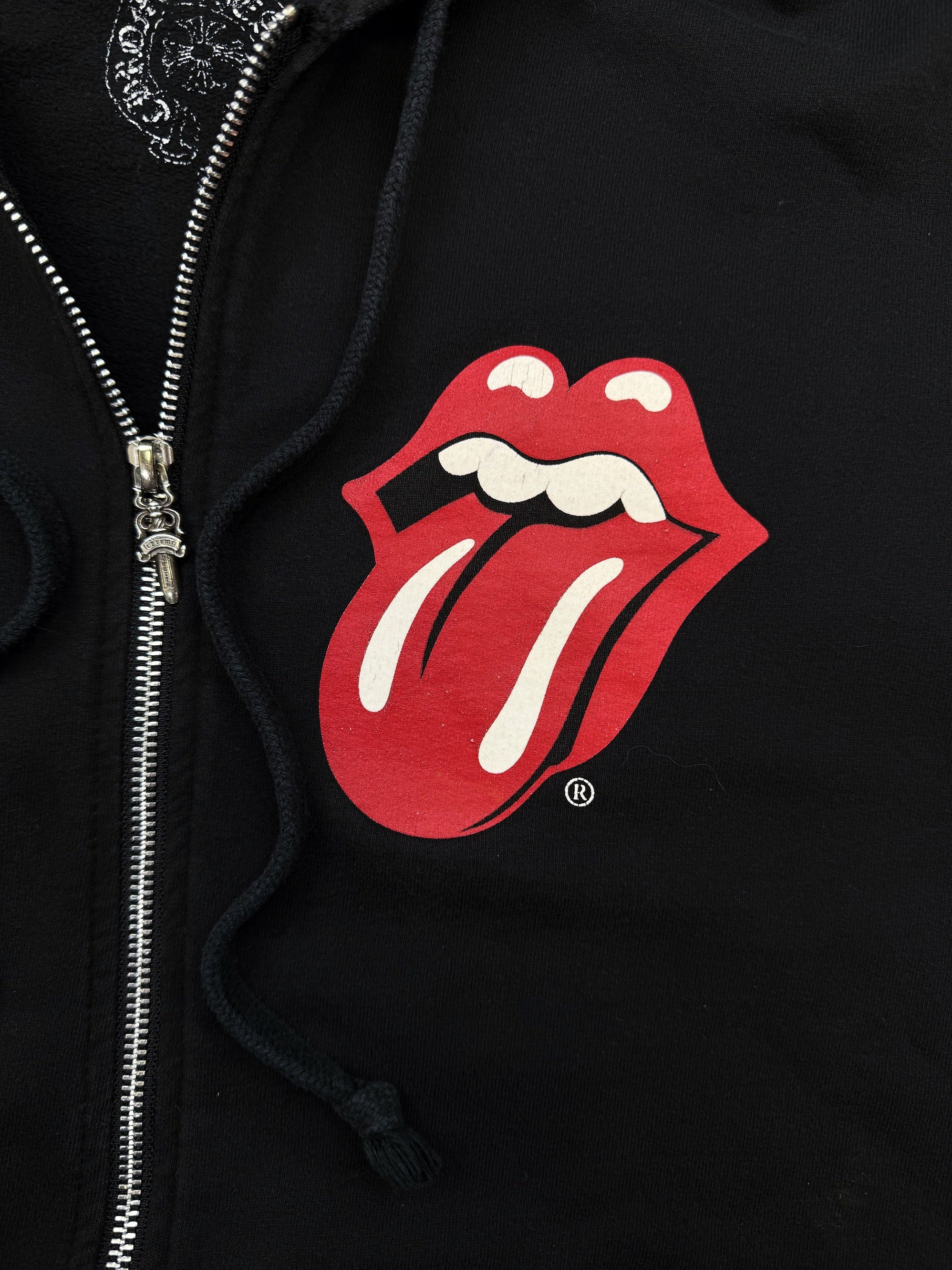 Chrome Hearts x Rolling Stones Fleur Sleeve Zip-up Hoodie