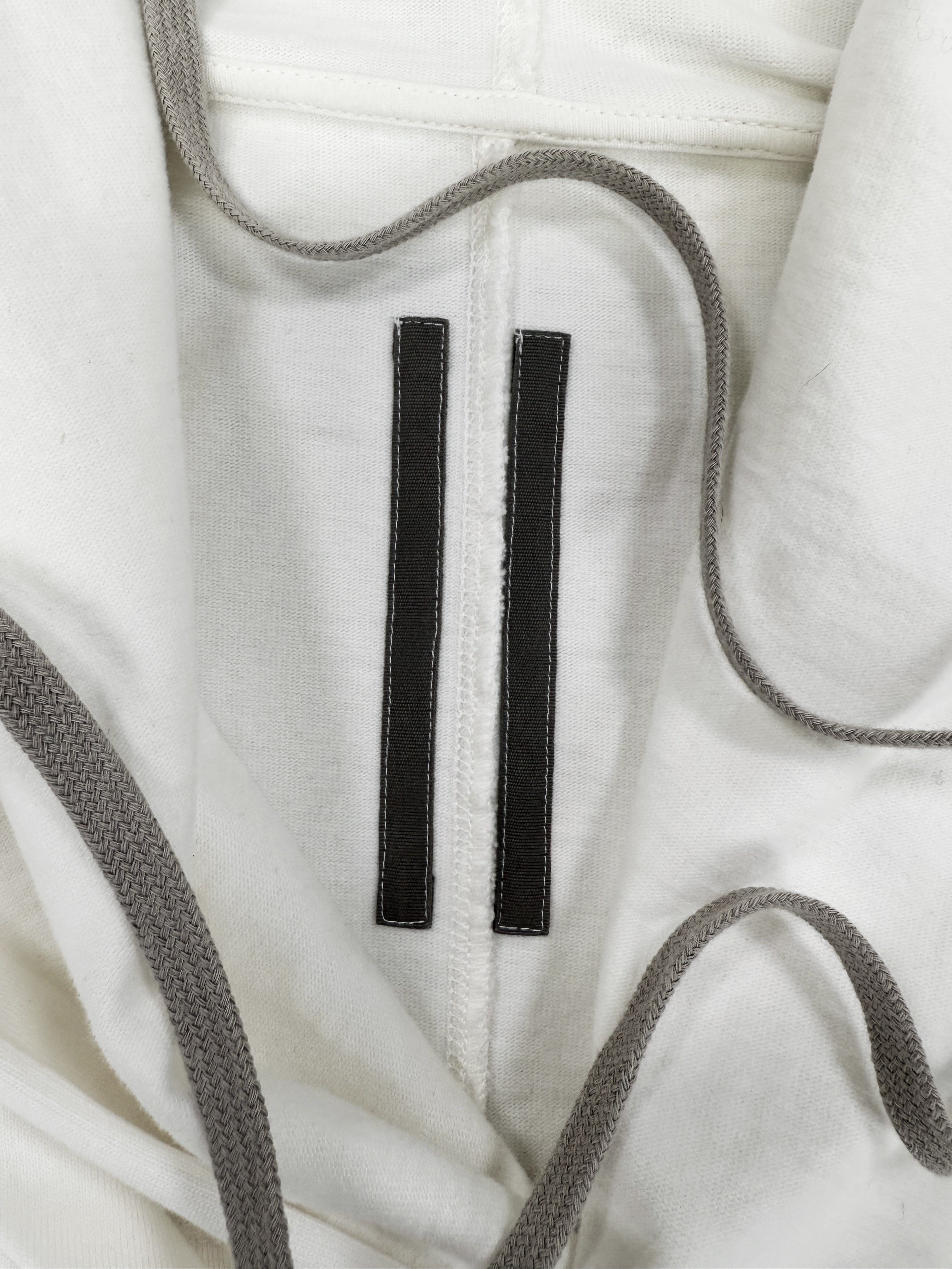 Rick Owens Mountain Hood White Belted Heavy Weight Hoodie