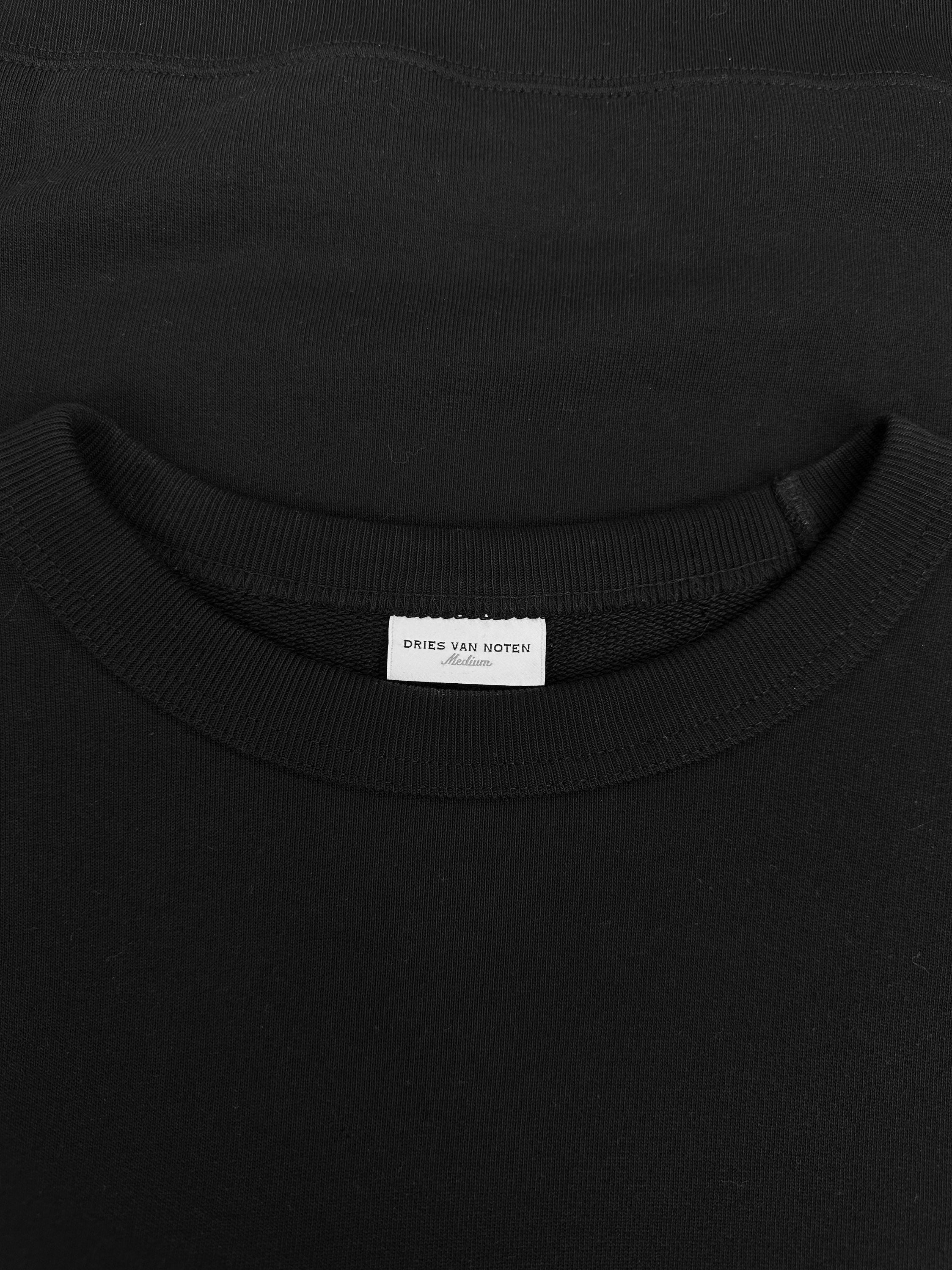 Dries Van Noten Black Heavy Weight Crewneck