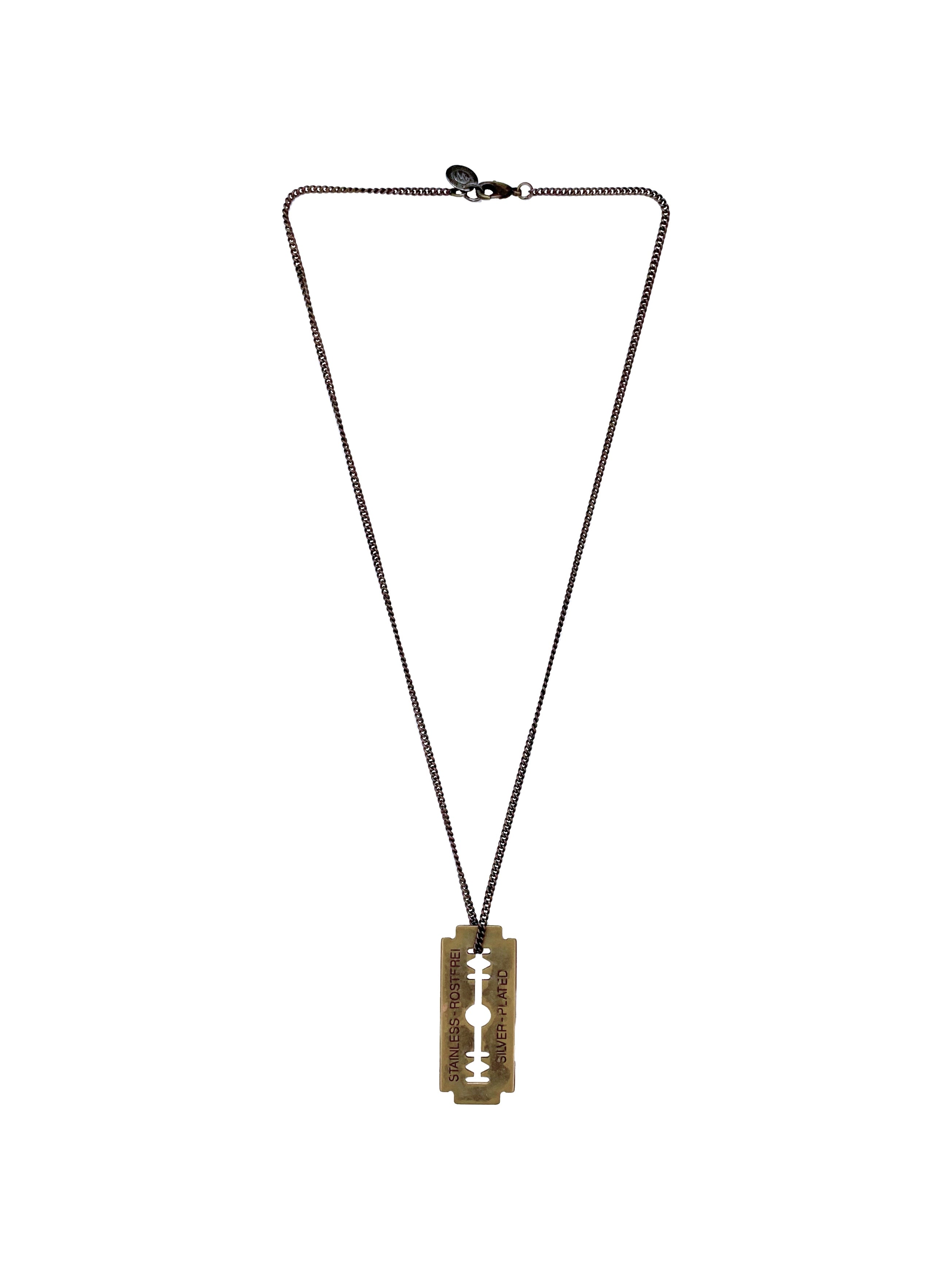 AW07 Maison Margiela Silver Plated Razor Blade Necklace