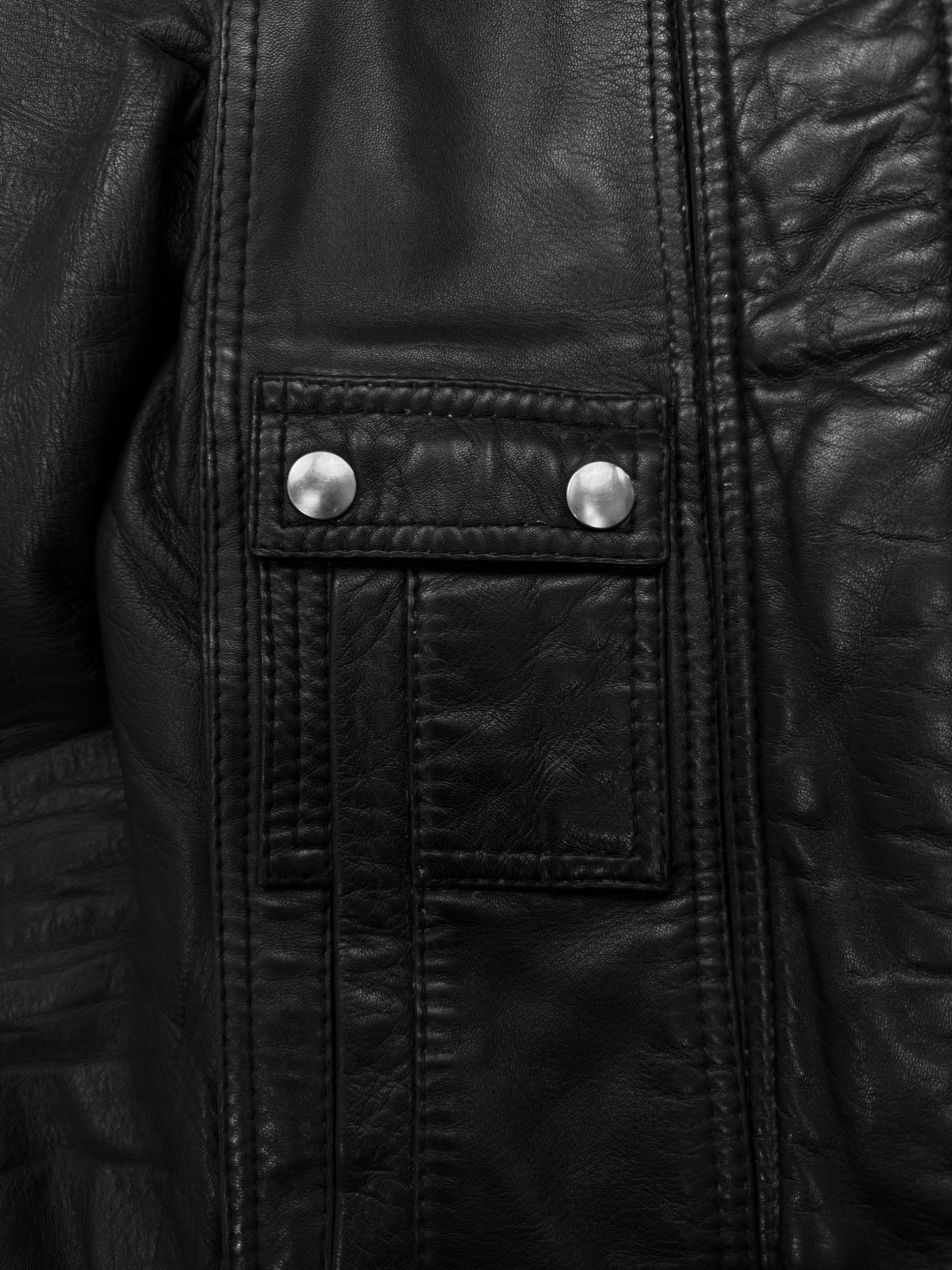 AW08 Dior Black Leather Multi Pocket Riders Jacket