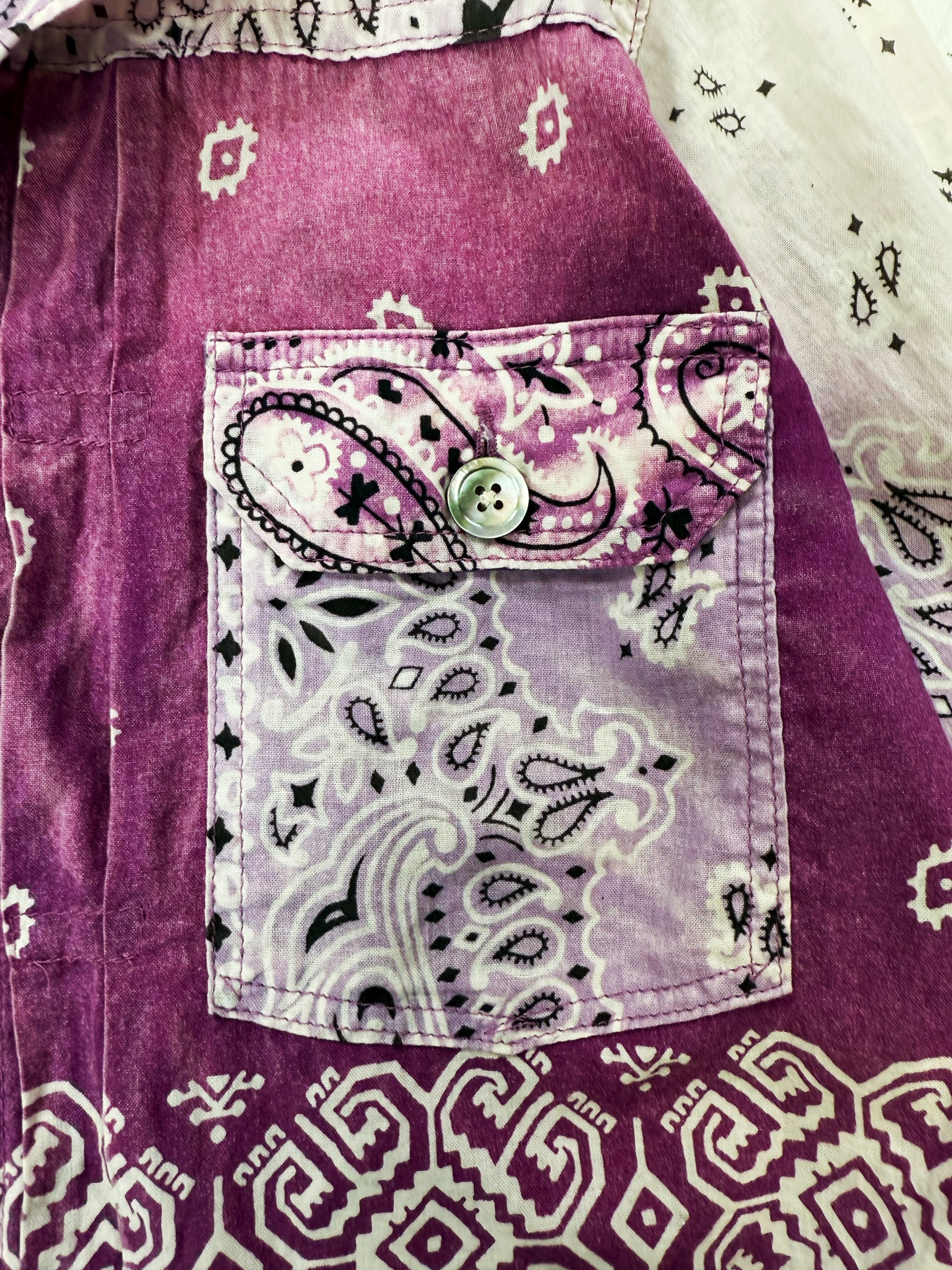 Kapital Purple ‘Bandana’ Paisley Reworked Button Up Jacket