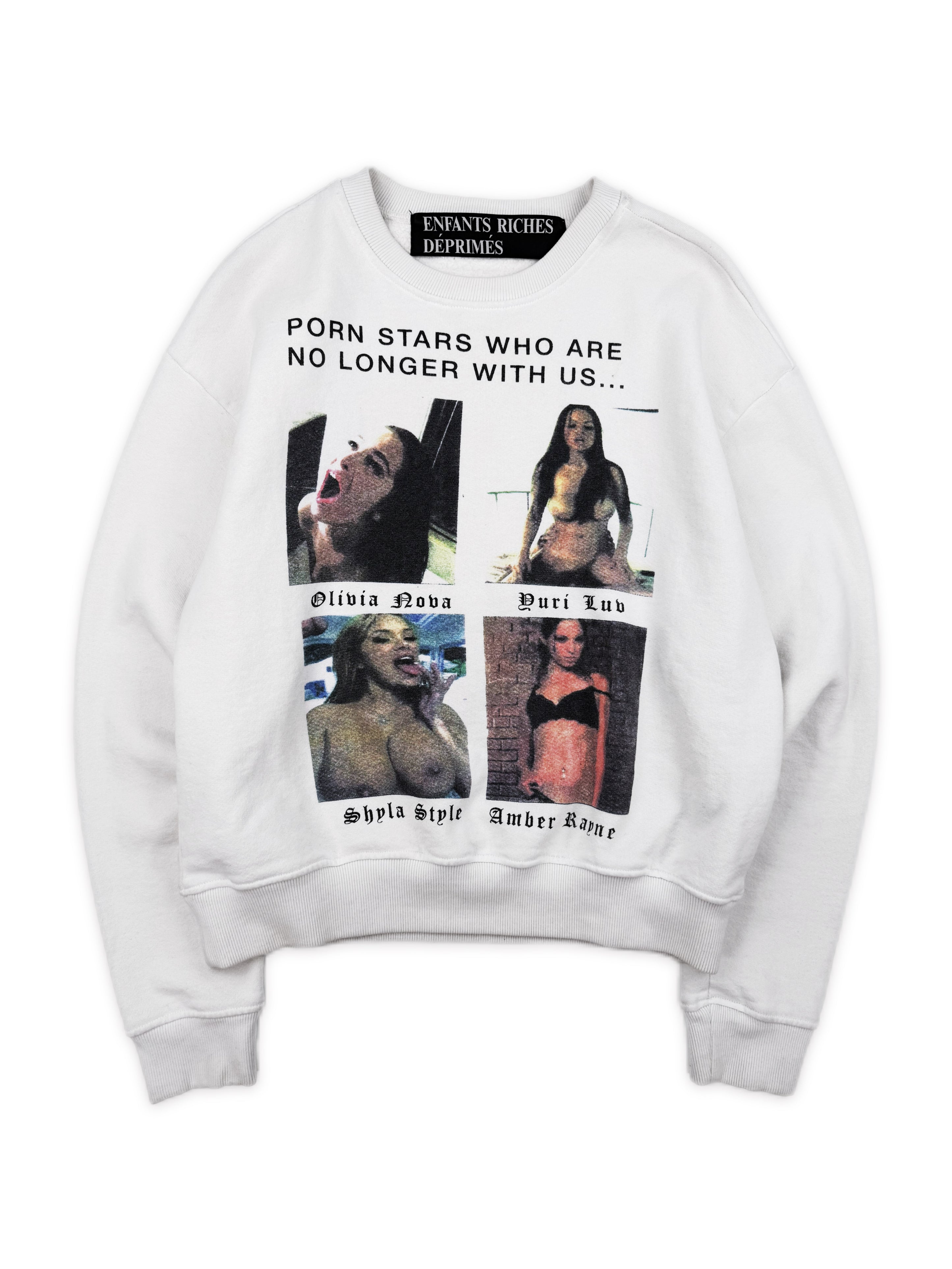 SS20 Enfants Riches Deprimes ‘Dead Pornstar’ White Crewneck