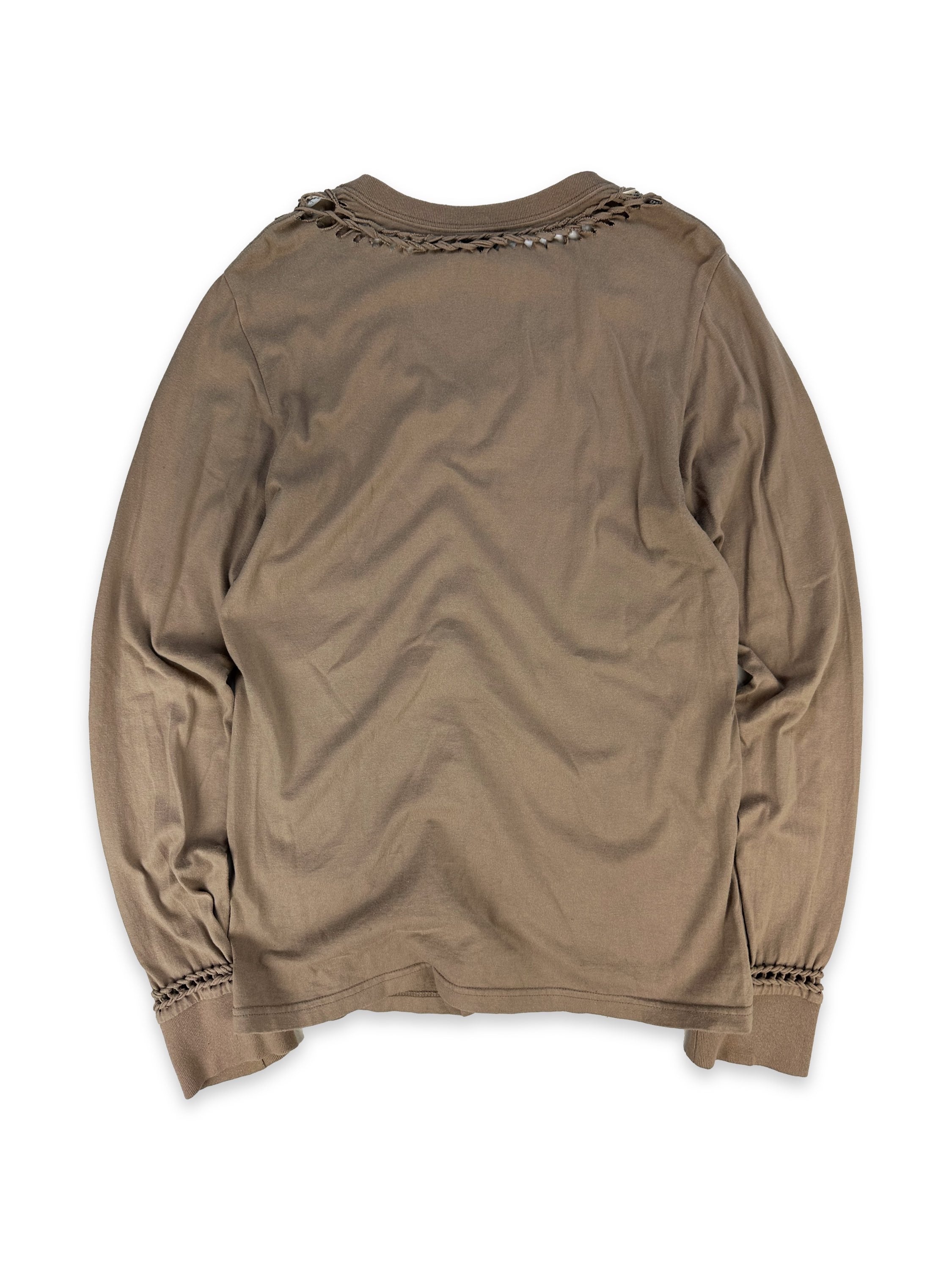 Number (N)ine Tan Braided Perforated Longsleeve Shirt
