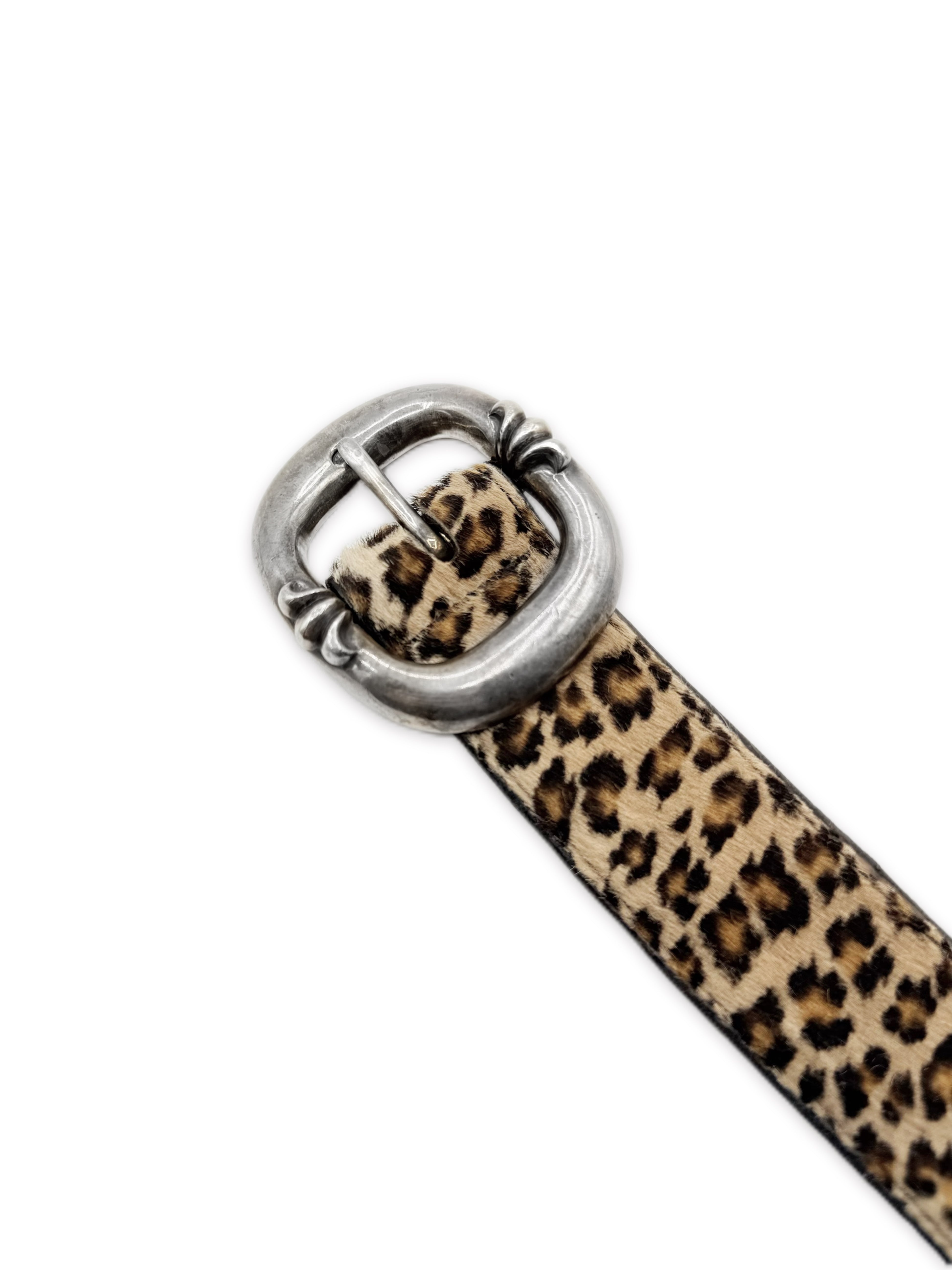 Chrome Hearts Leopard / Cheetah Gunslinger Pony Hair Belt