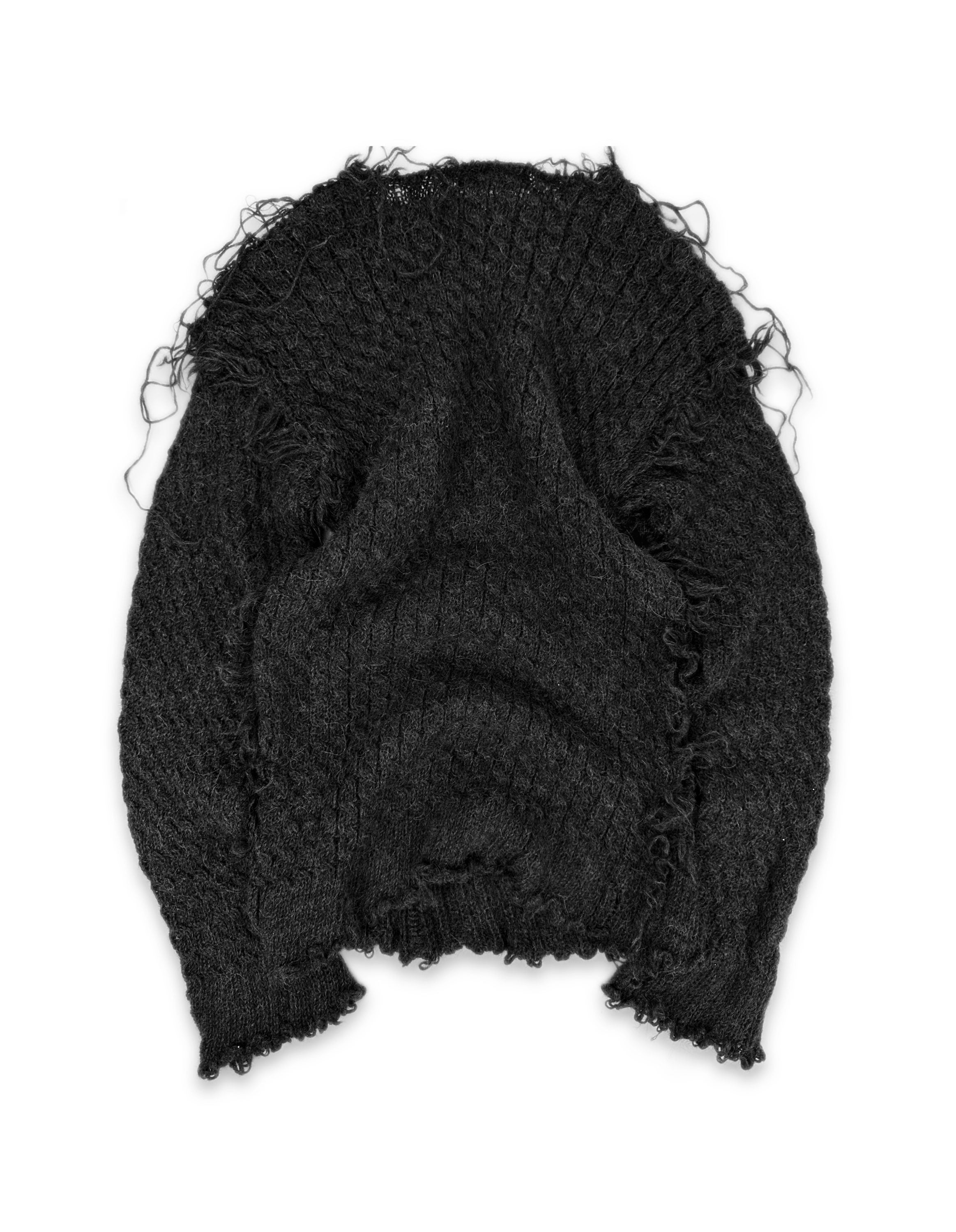 AW03 Dolce &amp; Gabbana ‘Distressed’ Double Layered Knit Sweater