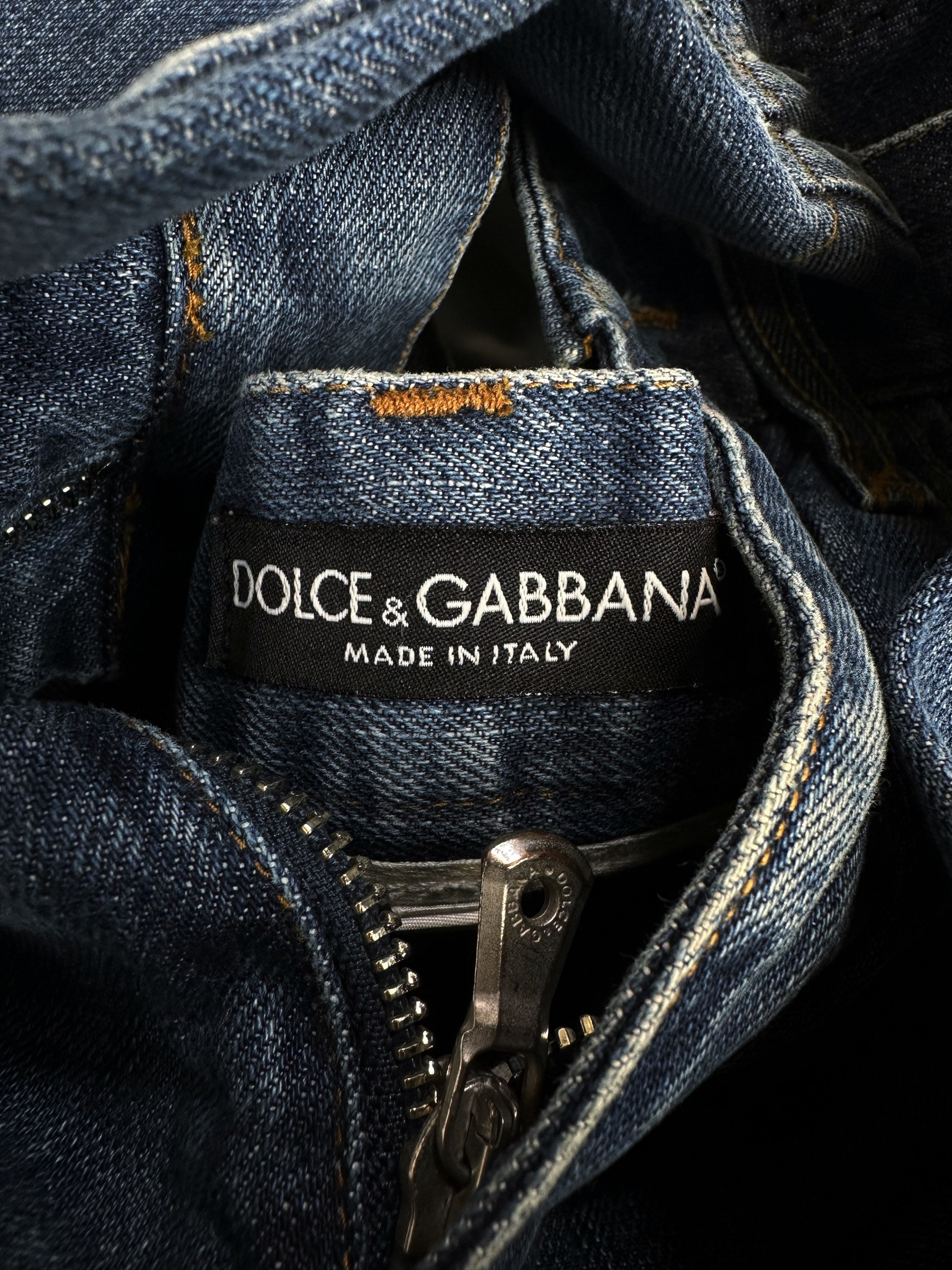 00s Dolce & Gabbana Blue Washed Wide Cut Denim