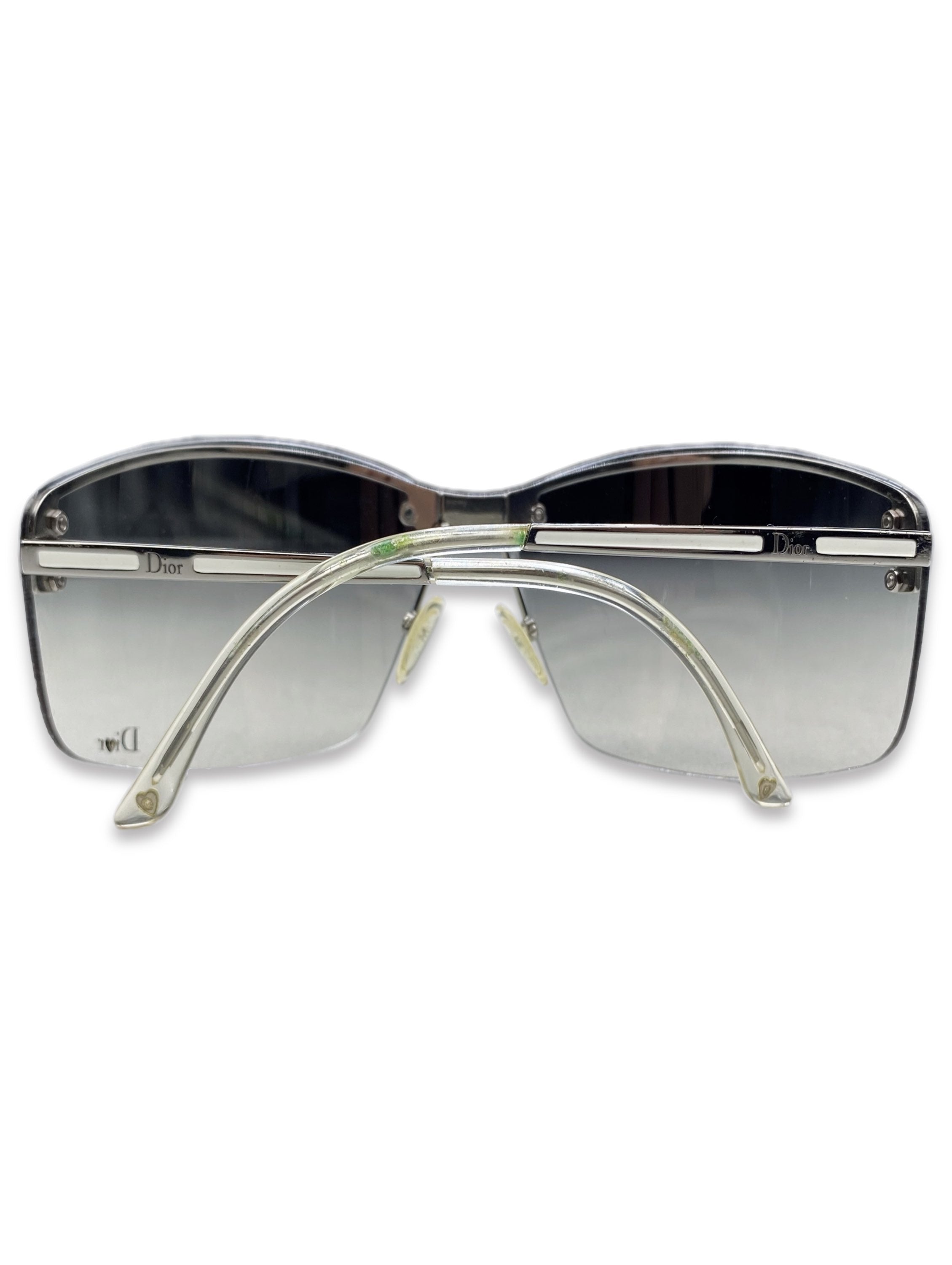 Dior Heart Motif Gradient Tint Rounded Frame Glasses