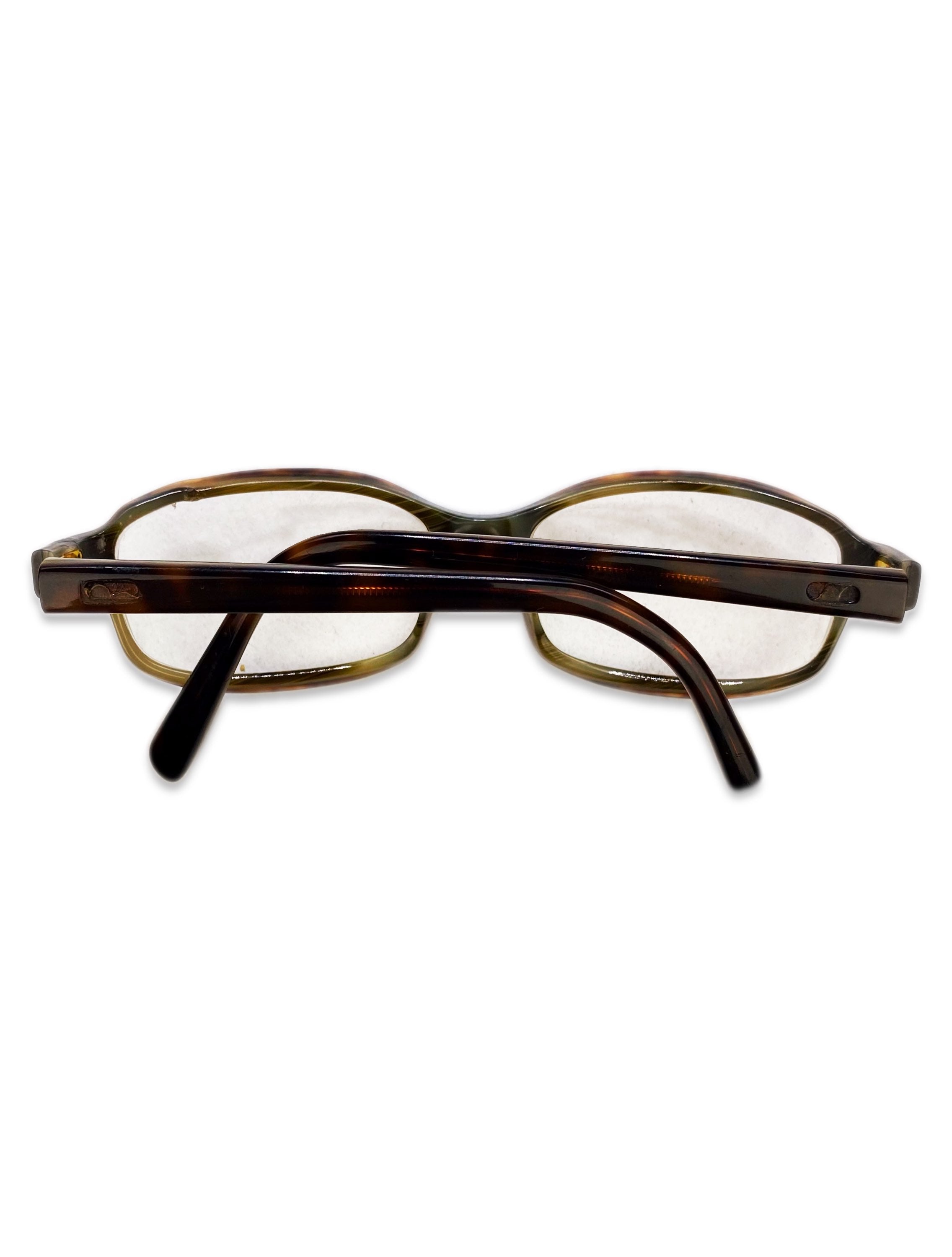 Gucci Ombré Boxy Rectagular Frame Metallic Glasses