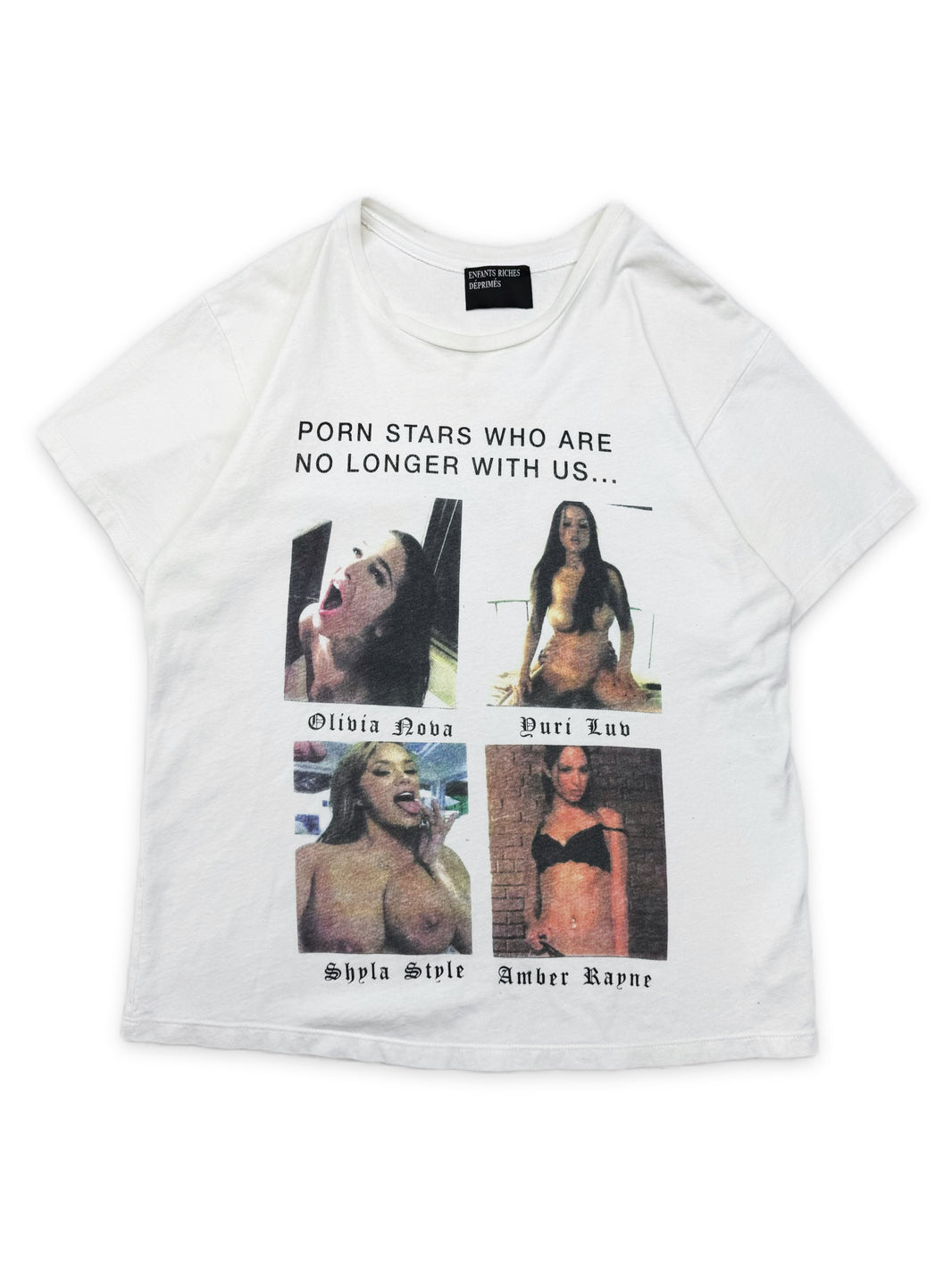 SS20 Enfants Riches Deprimes ‘Dead Pornstar’ White Graphic T-Shirt