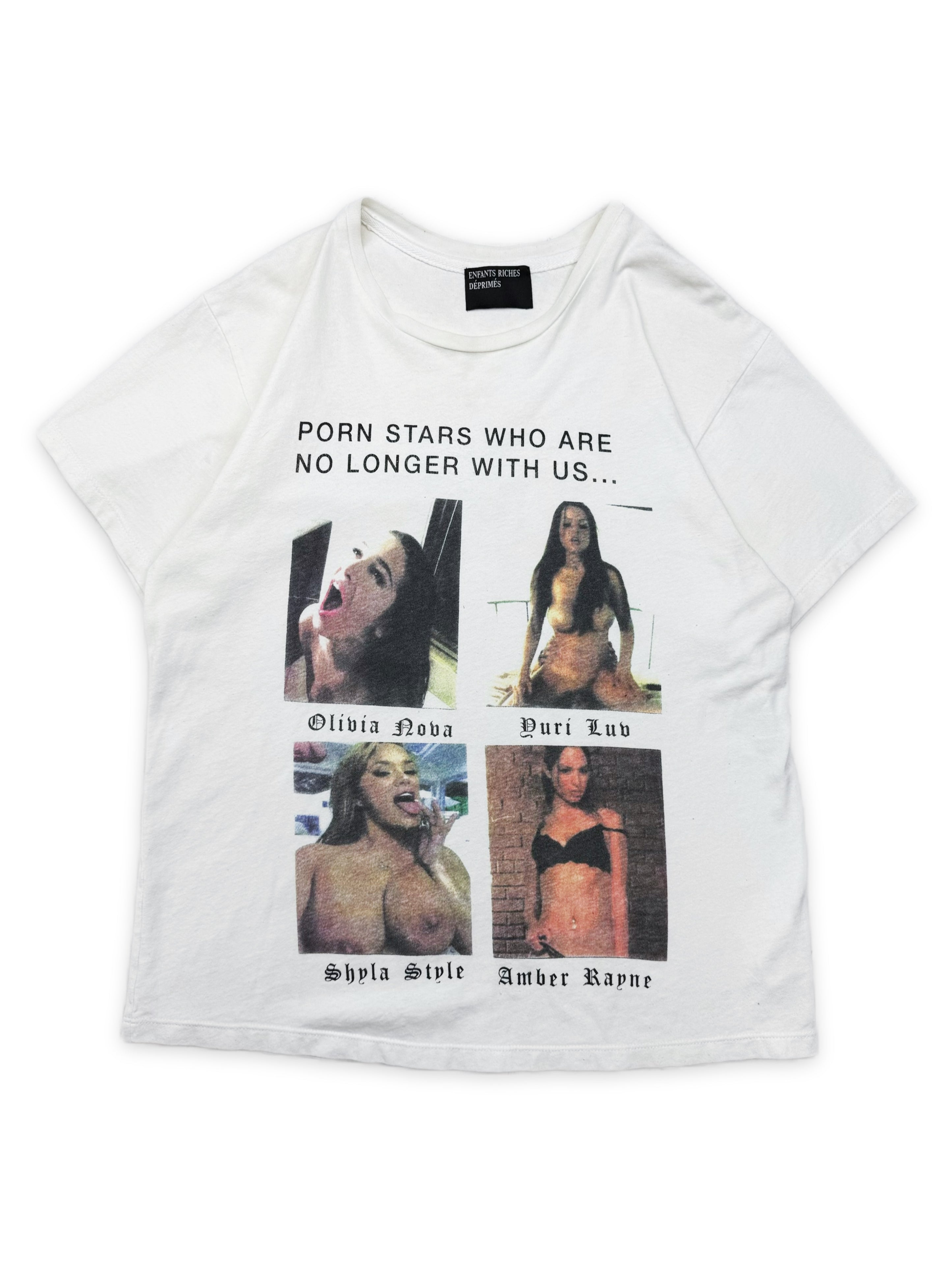 SS20 Enfants Riches Deprimes ‘Dead Pornstar’ White Graphic T-Shirt