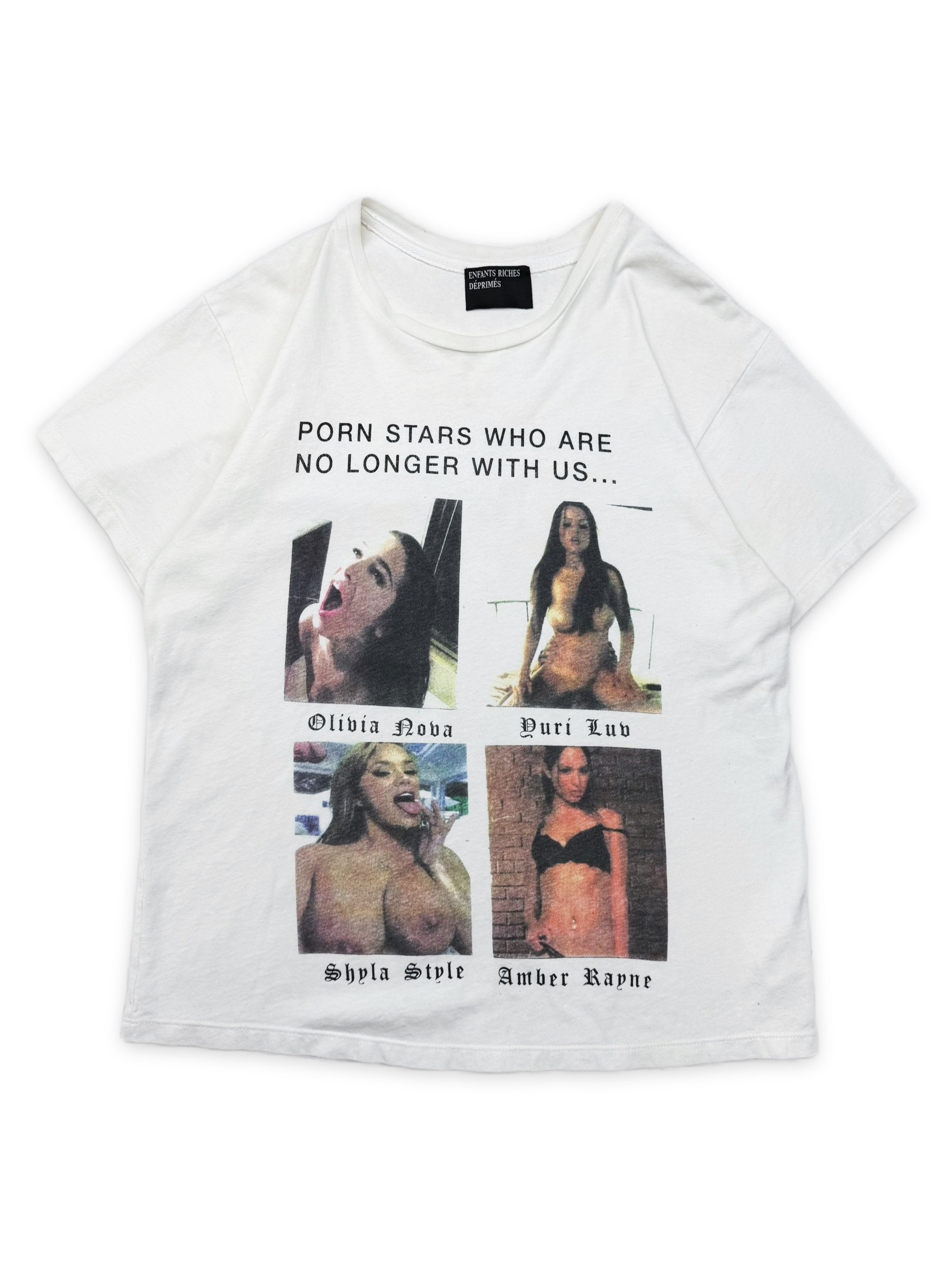 SS20 Enfants Riches Deprimes ‘Dead Pornstar’ White Graphic T-Shirt