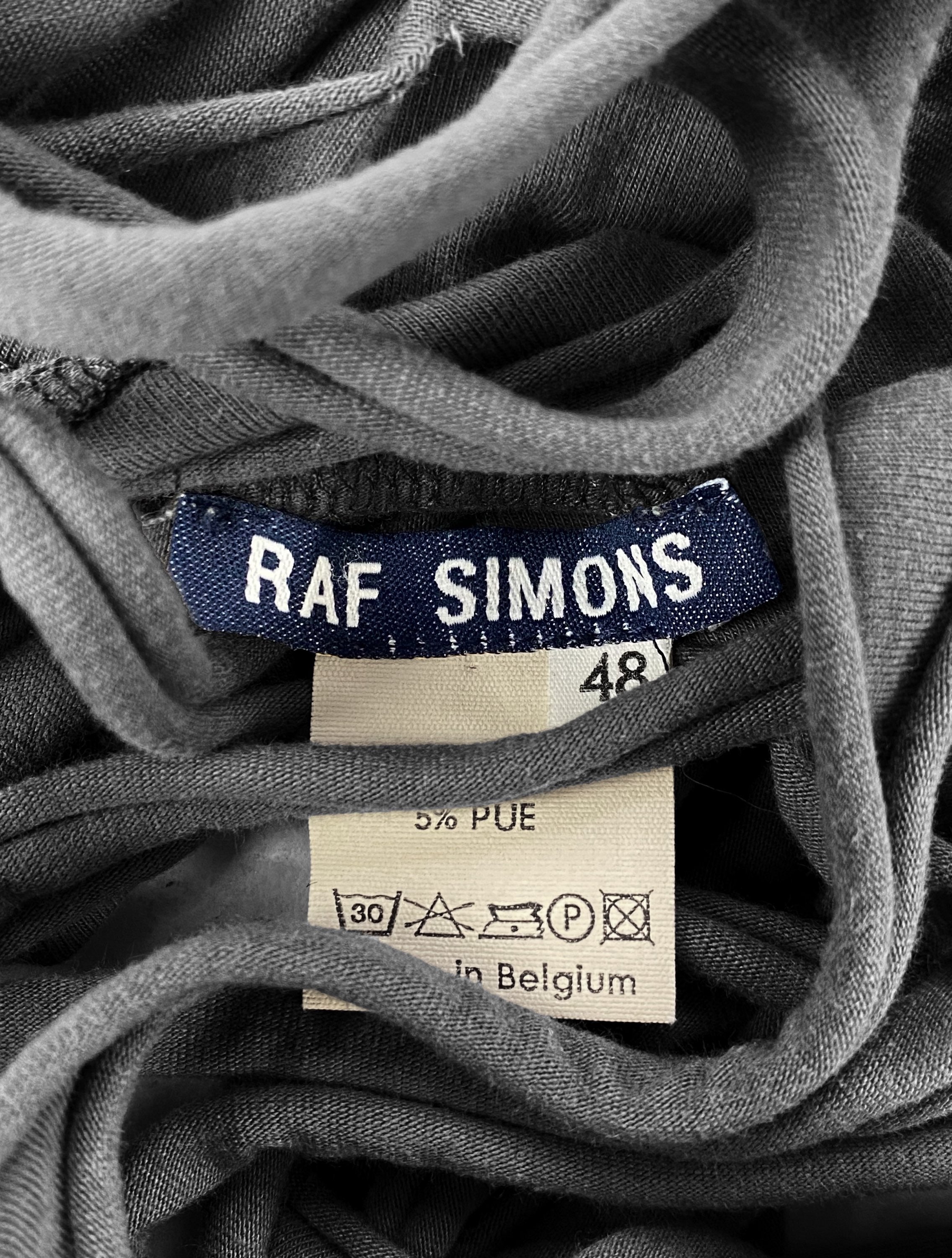 SS98 Raf Simons ‘Black Palms’ Slash Cut Out Sleeveless Tank-top