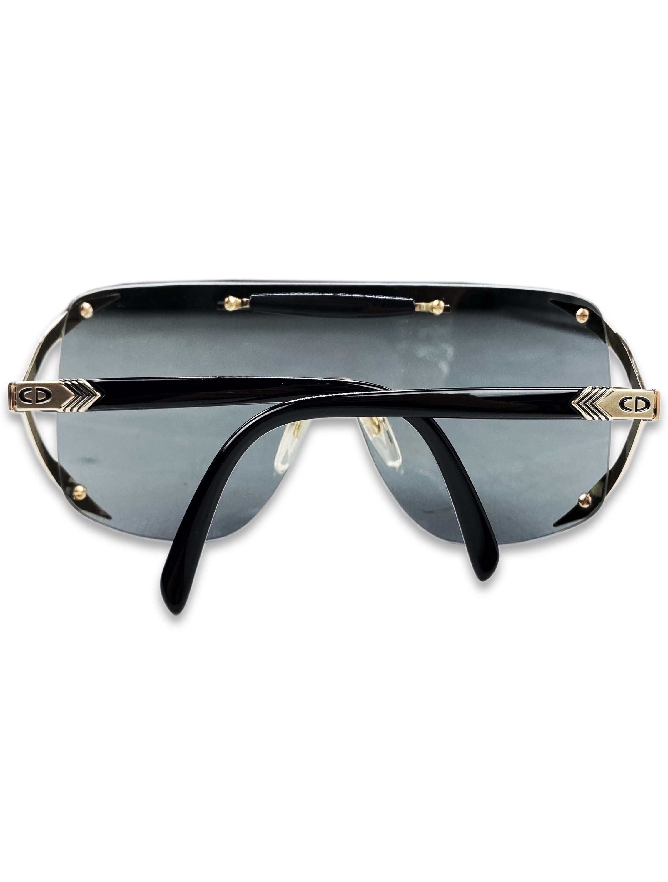Dior Aviator Blue Tint Metallic Frame Sunglasses