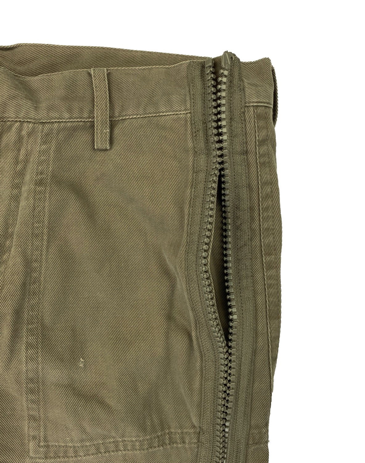 Dries Van Noten Full Zip Olive Green Pants