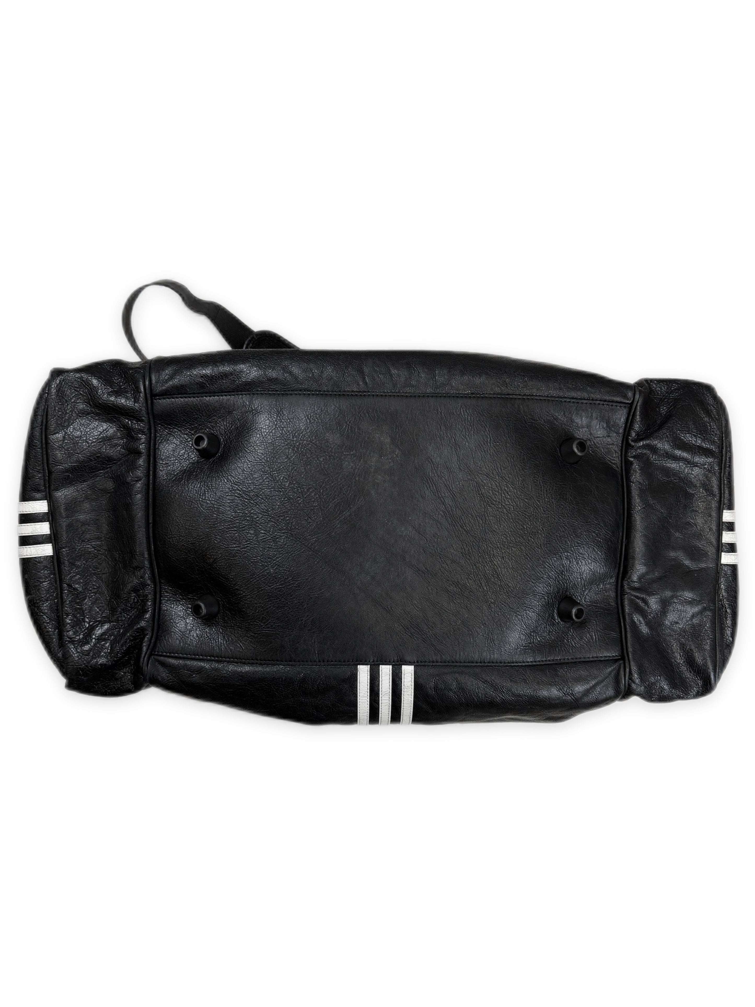 SS23 Balenciaga x Adidas Three Stripe Leather Trefoil Duffle Bag
