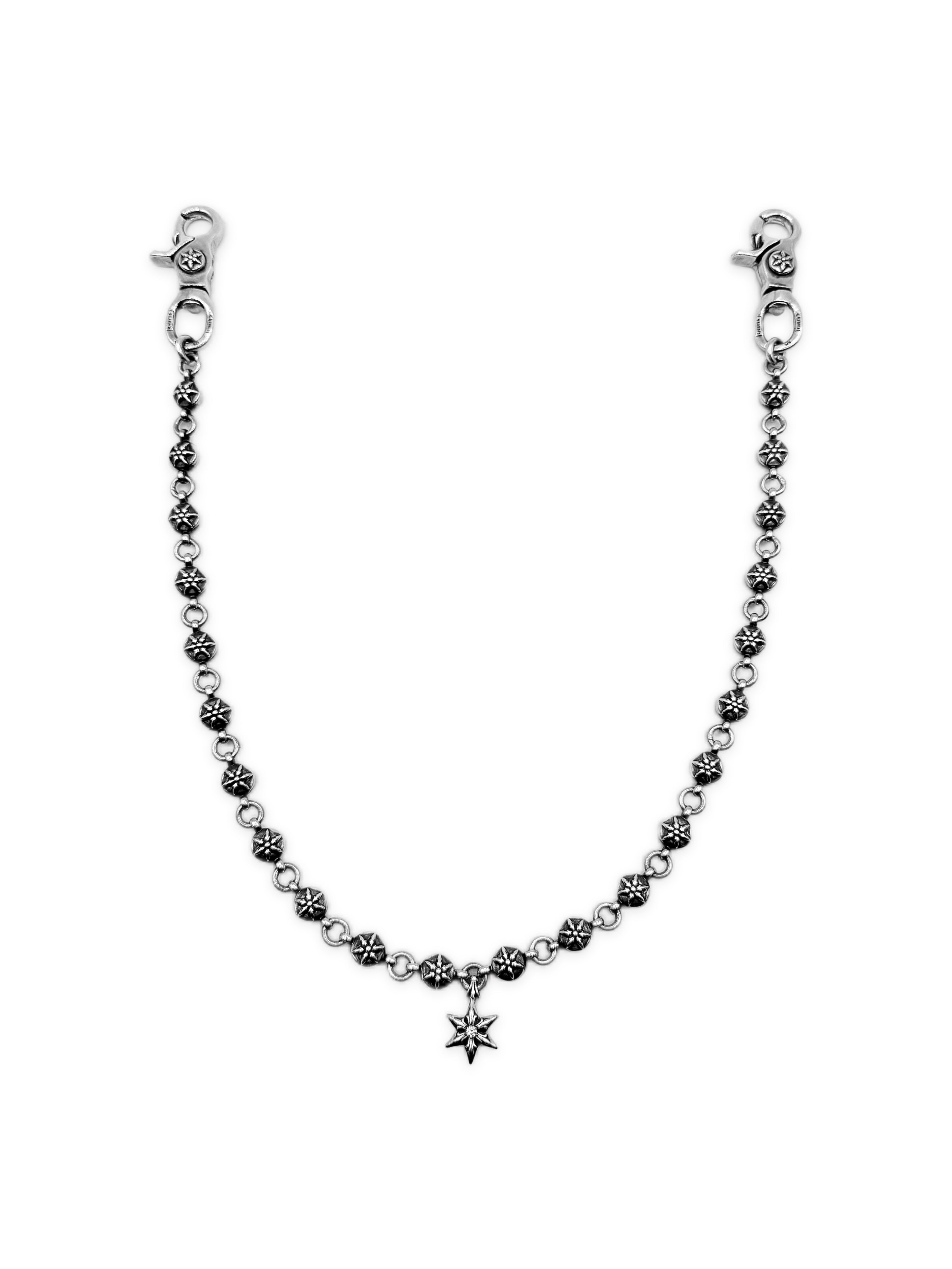 Chrome Hearts Factory Diamond Set 28 in Star Double Lobster Wallet Chain