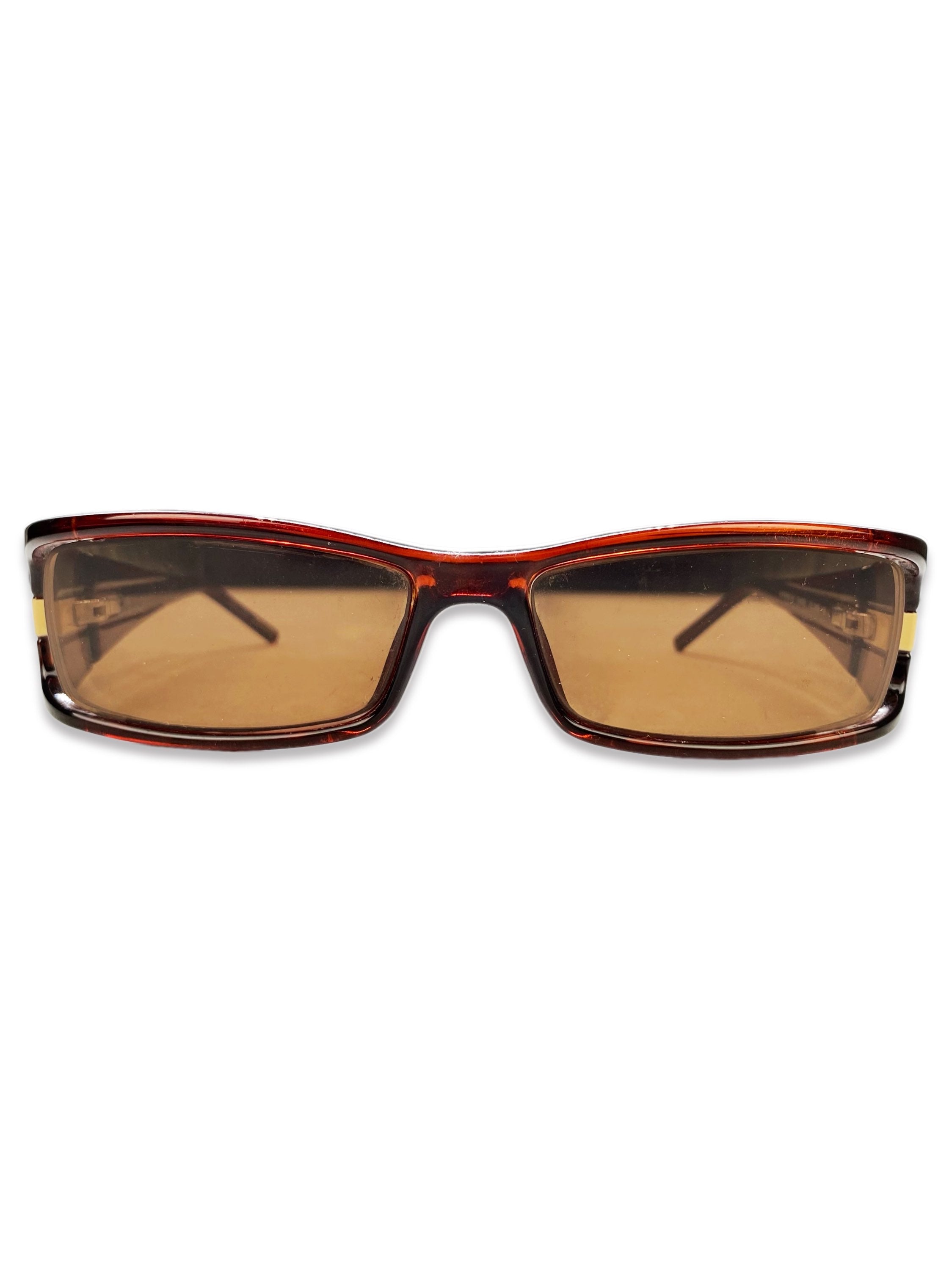 Givenchy Ombré Tint Metallic Burgundry Square Frame Glasses