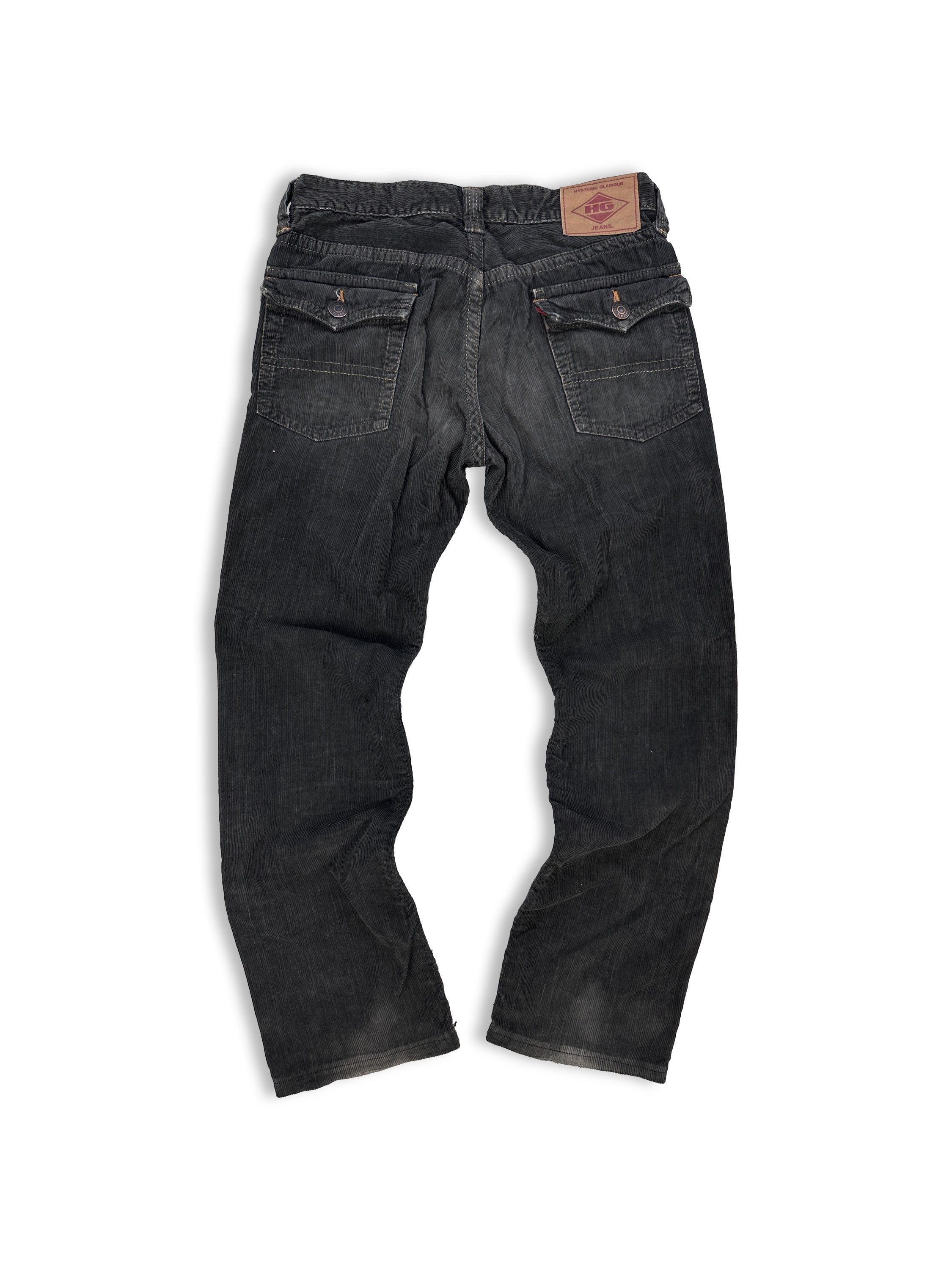 00s Hysteric Glamour Ash Grey Diamond Cut Corduroy Pants