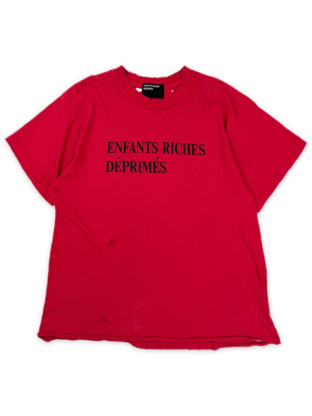 Enfants Riches Deprimes Red Logo Distressed T-Shirt