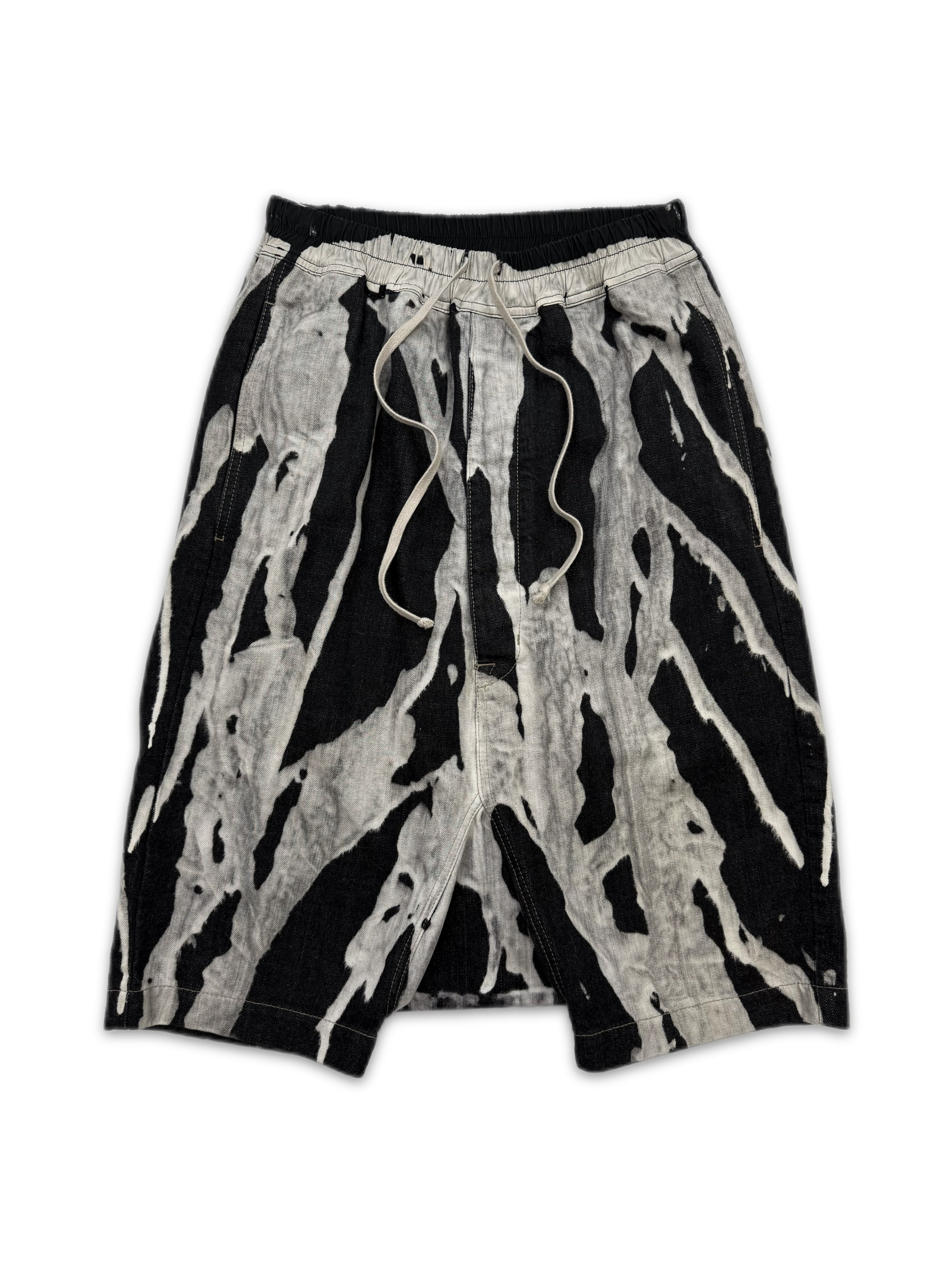 AW16 Rick Owens Mastadon ‘Vomit’ Drop Crotch Denim Shorts